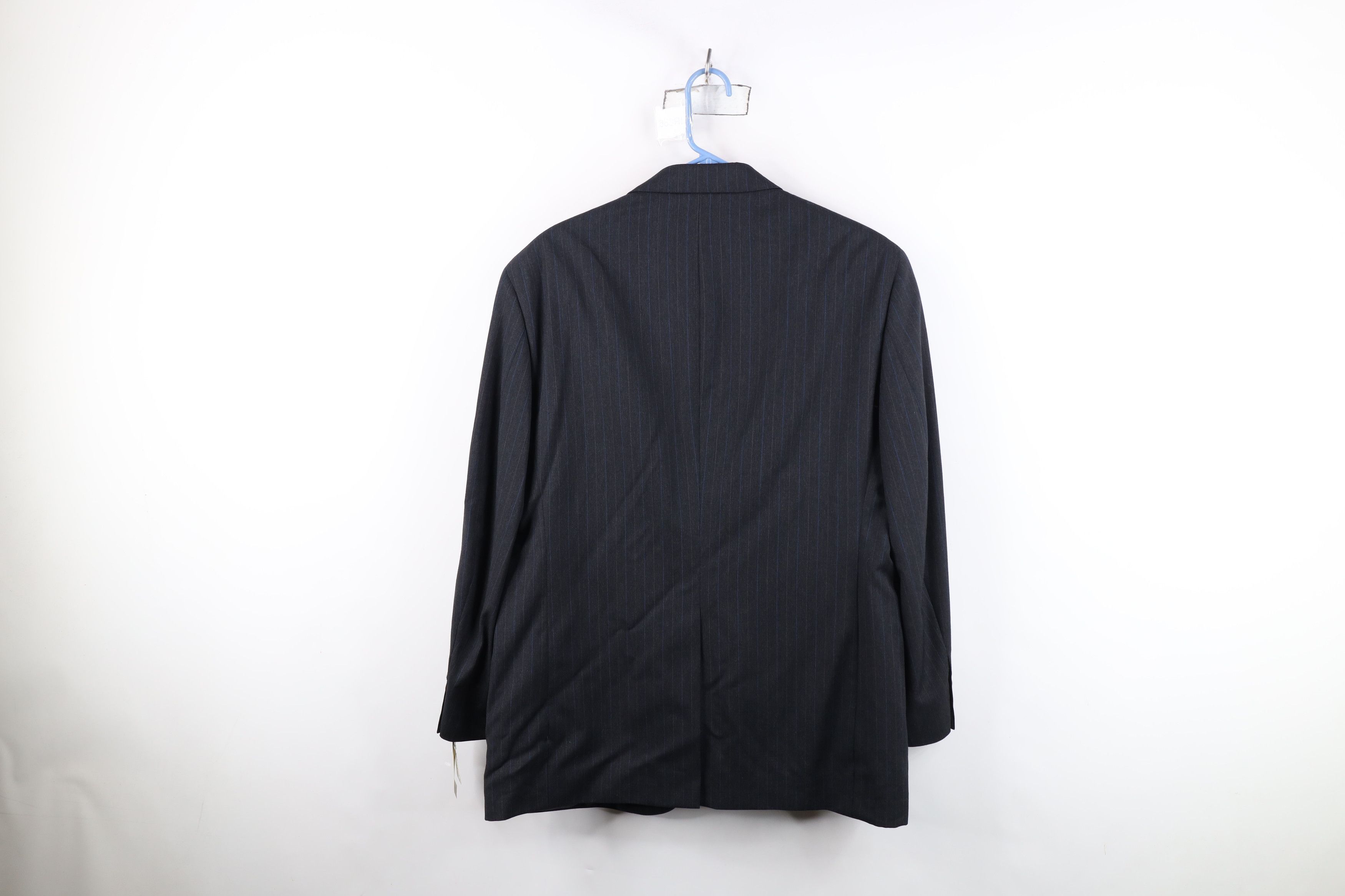 Vintage Deadstock Vintage 90s Cashmere Pinstriped Blazer Suit Jacket Size US XL / EU 56 / 4 - 14 Thumbnail
