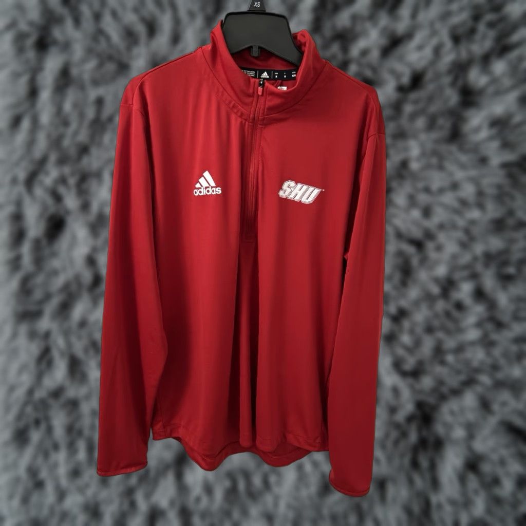 Adidas Adidas 1/4 Zip Mens Sz Medium Red SHU Pioneers Athletic Pullover Sweatshirt L/S Shirt Mens Medium Red Adidas Track Jacket Sports College Size US M / EU 48-50 / 2 - 1 Thumbnail