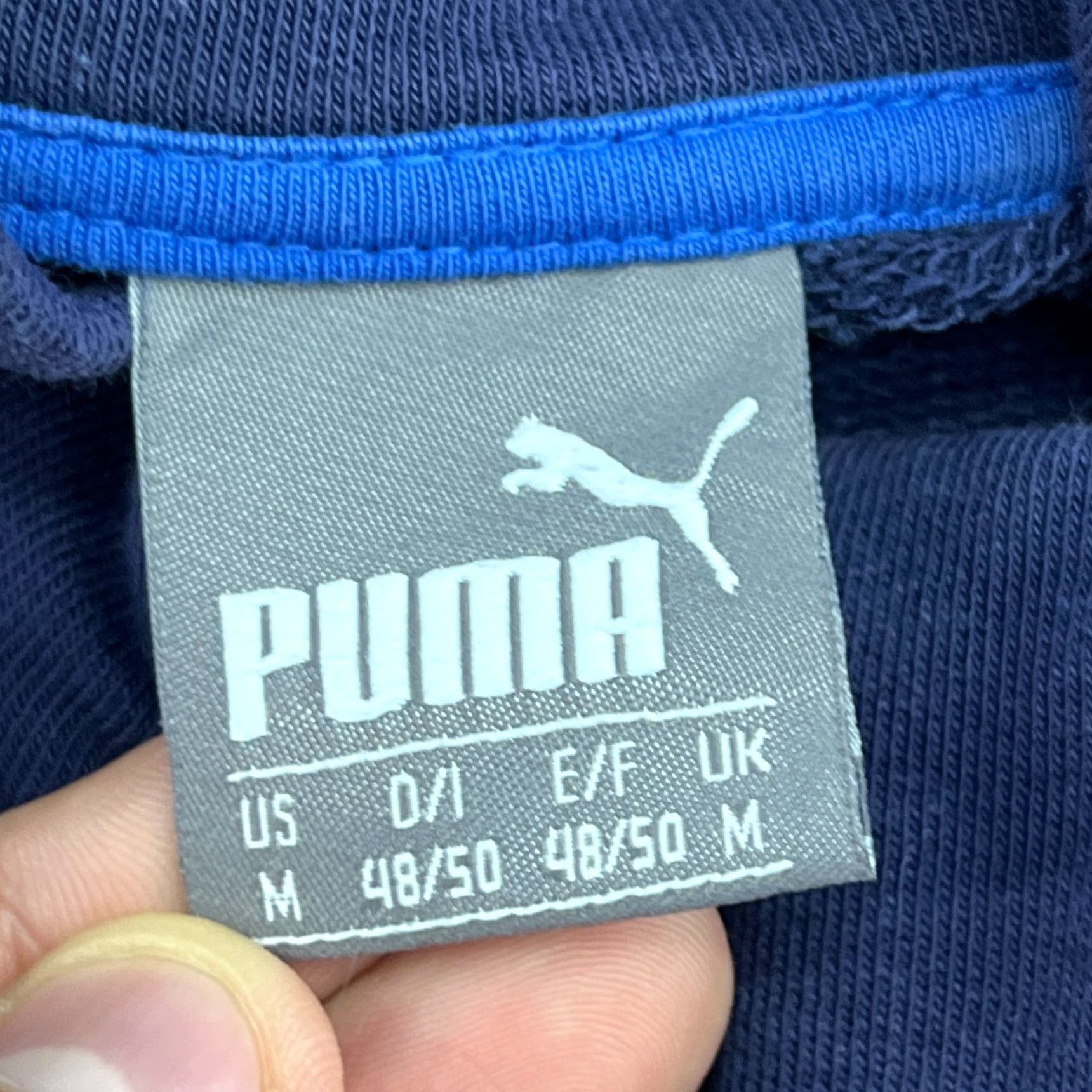 Puma PUMA Track Jacket Football Long Sleeve Mid-Length Zip Full Zip Blue M Men Size US M / EU 48-50 / 2 - 4 Thumbnail