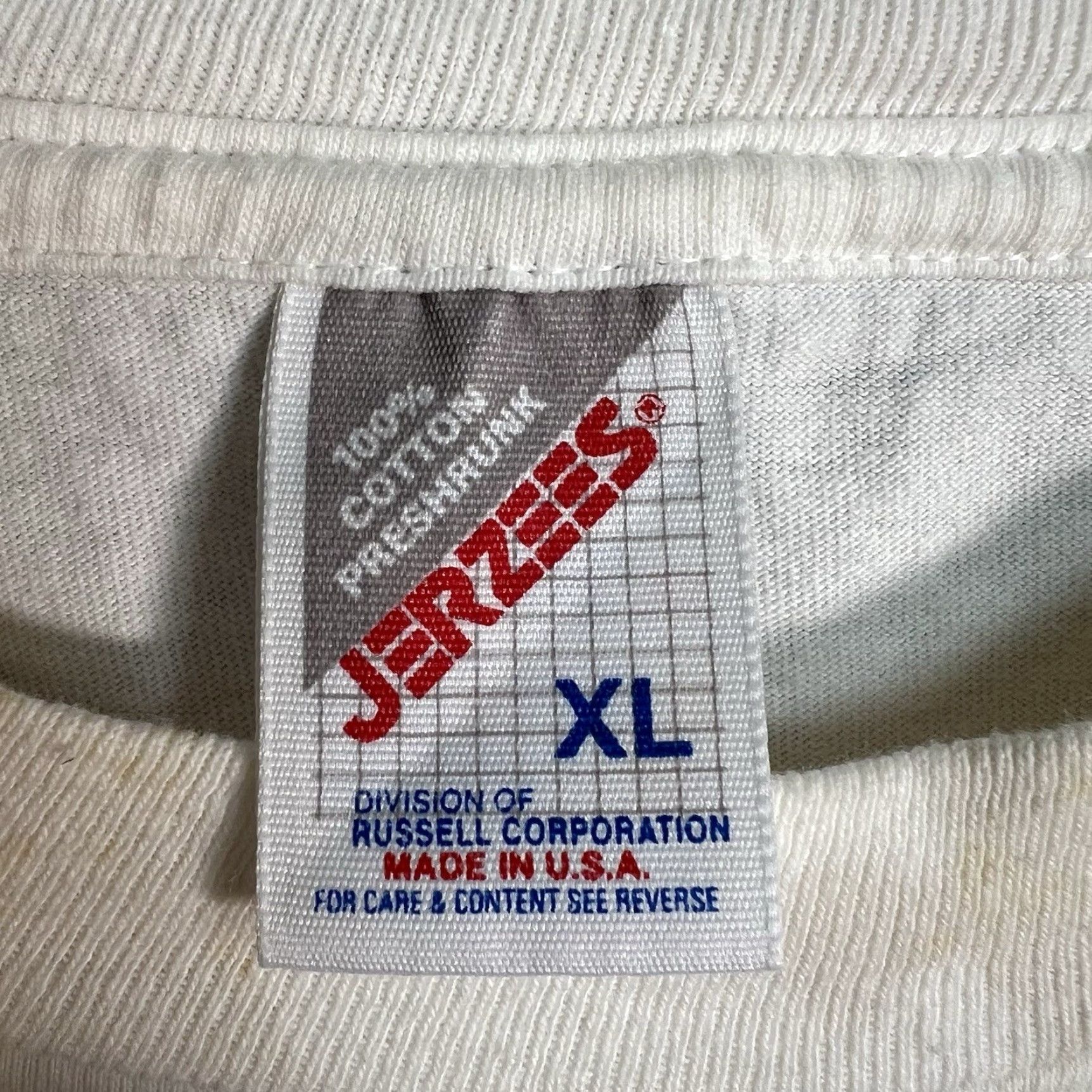 Jerzees VINTAGE 90s Jerzees Watch Your Career Sparkle Shirt Adult XL White Mens Graphics Tee USA Made Size US XL / EU 56 / 4 - 6 Thumbnail