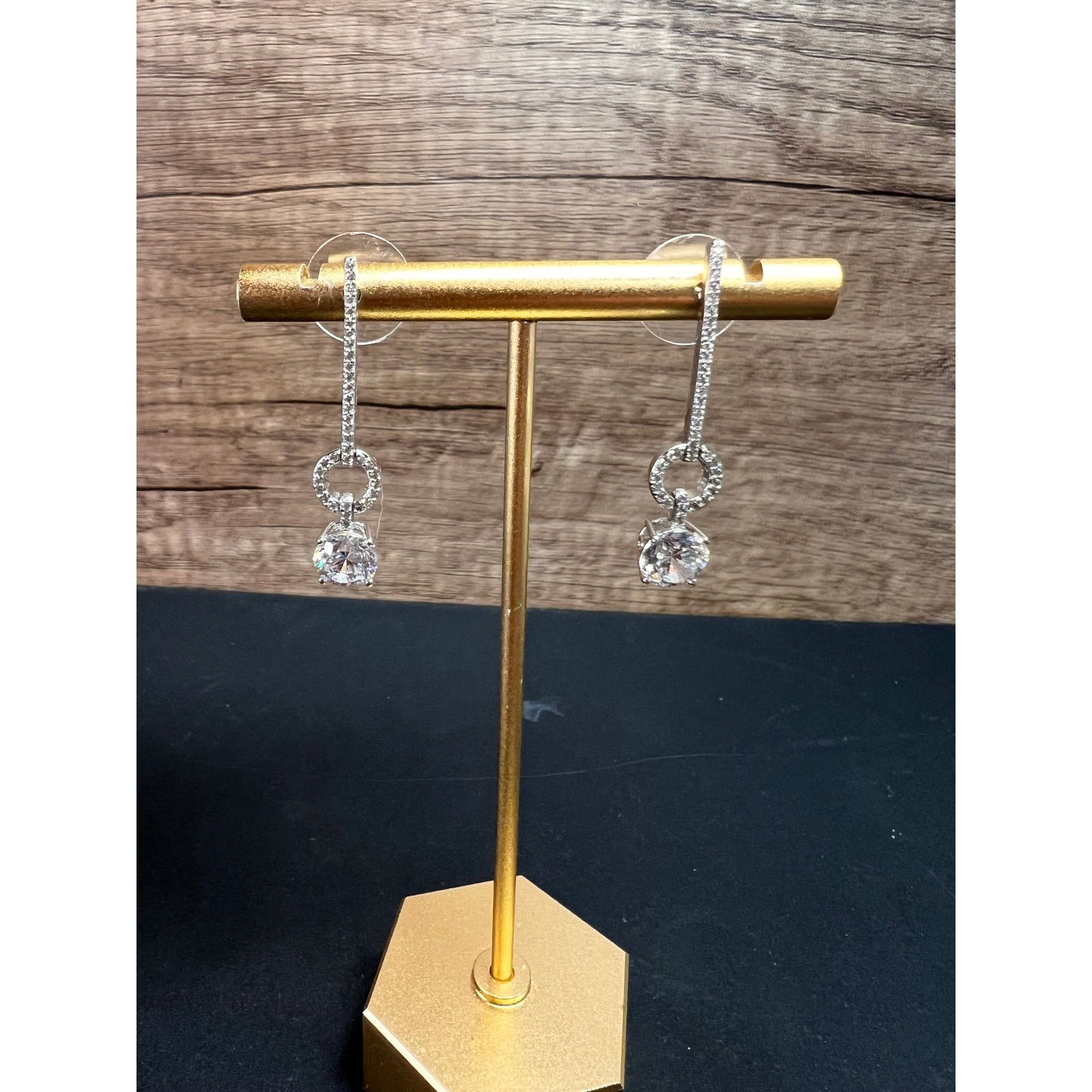Other White CZ long earrings in sterling silver Size ONE SIZE - 2 Thumbnail