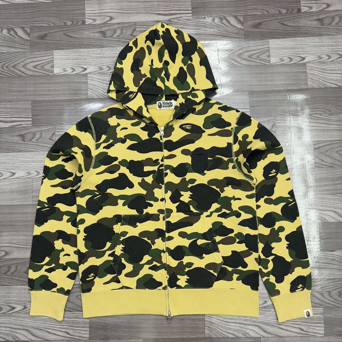 Bape × Nigo BAPE STA full zip hoodie 1st camo yellow a bathing ape