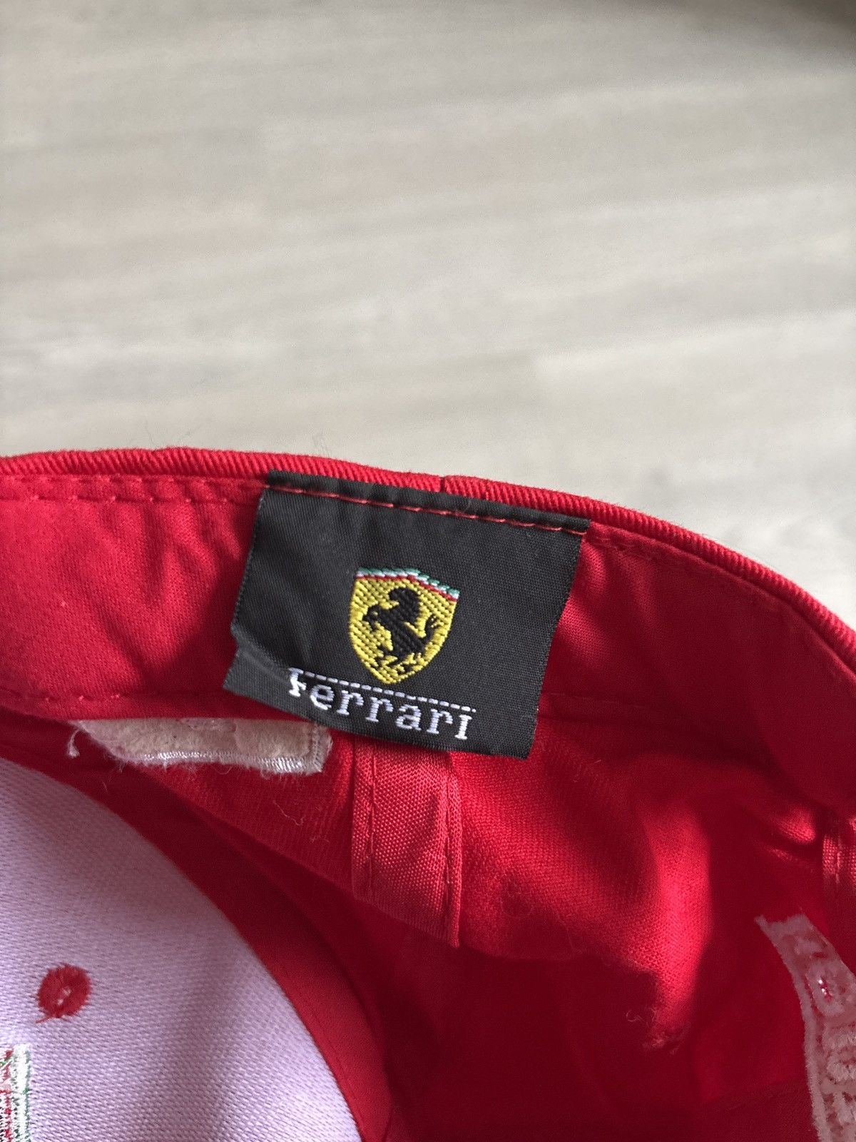 Designer × Ferrari Vintage Ferrari Red Cap Y2K Racing Size ONE SIZE - 4 Thumbnail