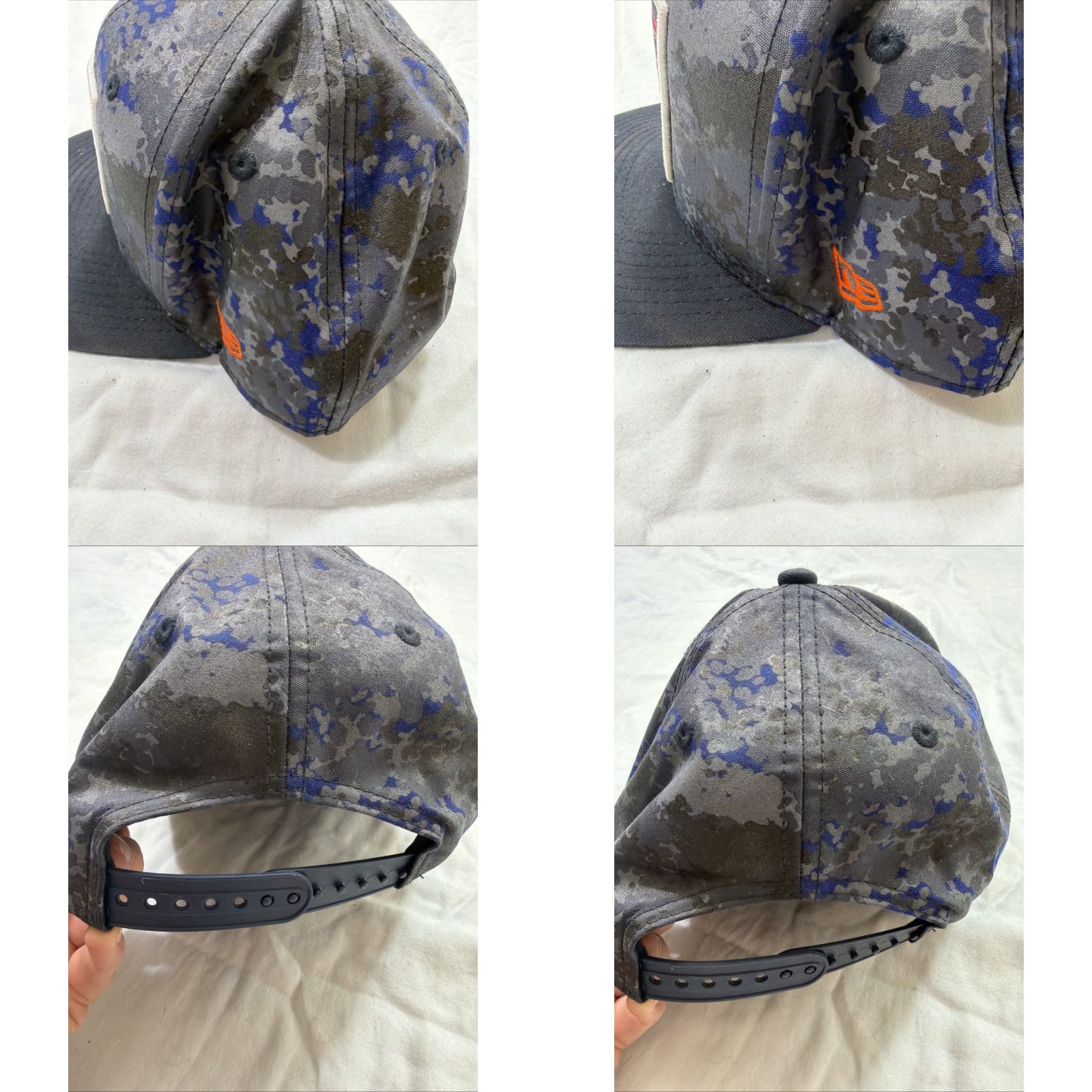 New Era VINTAGE? New Era RedBull KTM Racing Team Camp SnapBack Baseball Hat Blue Orange Stains Size ONE SIZE - 8 Thumbnail