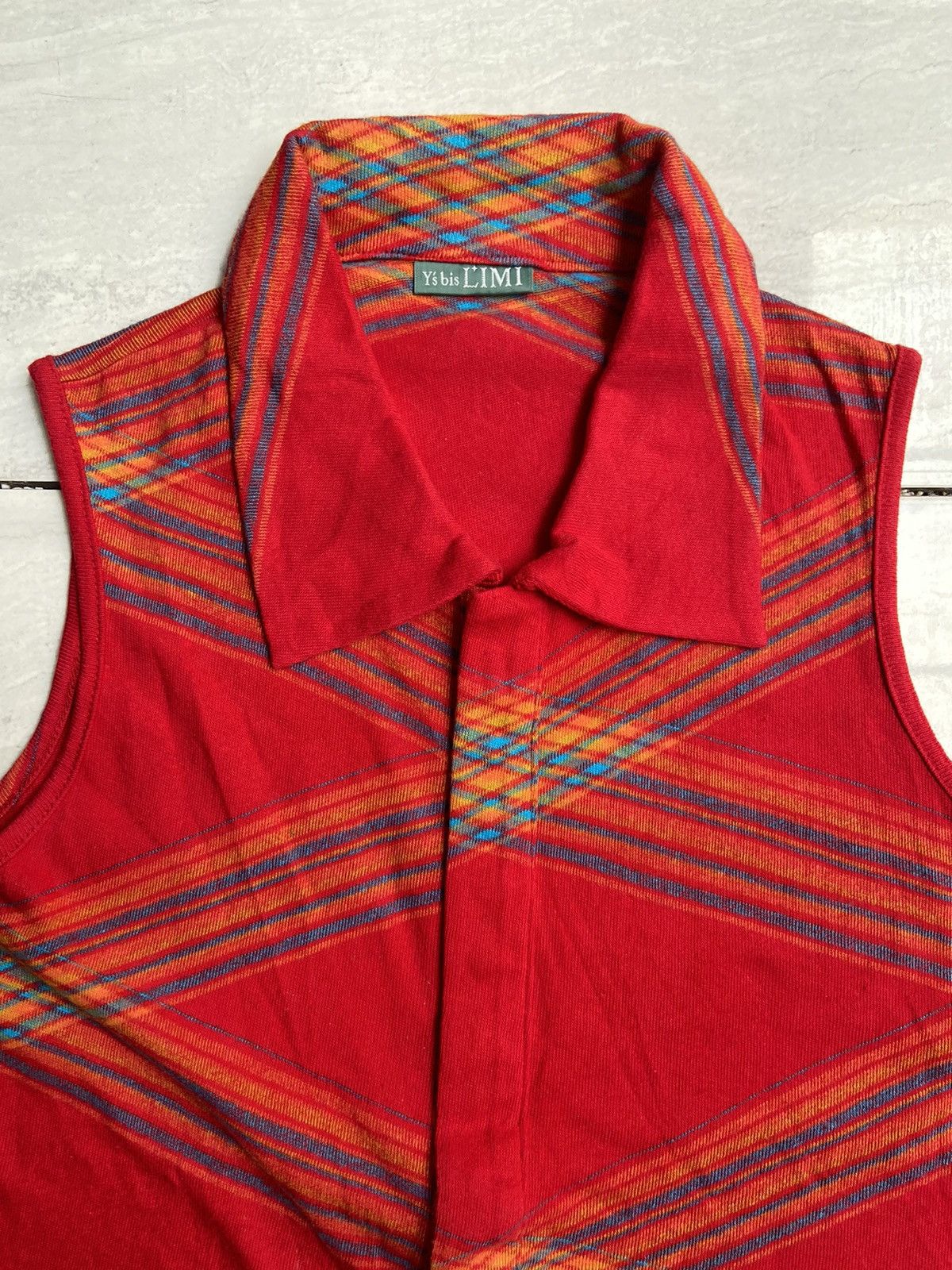 Limi Feu Y’S BIS LIMI Striped Sleeveless T-shirt Size US XS / EU 42 / 0 - 9 Thumbnail