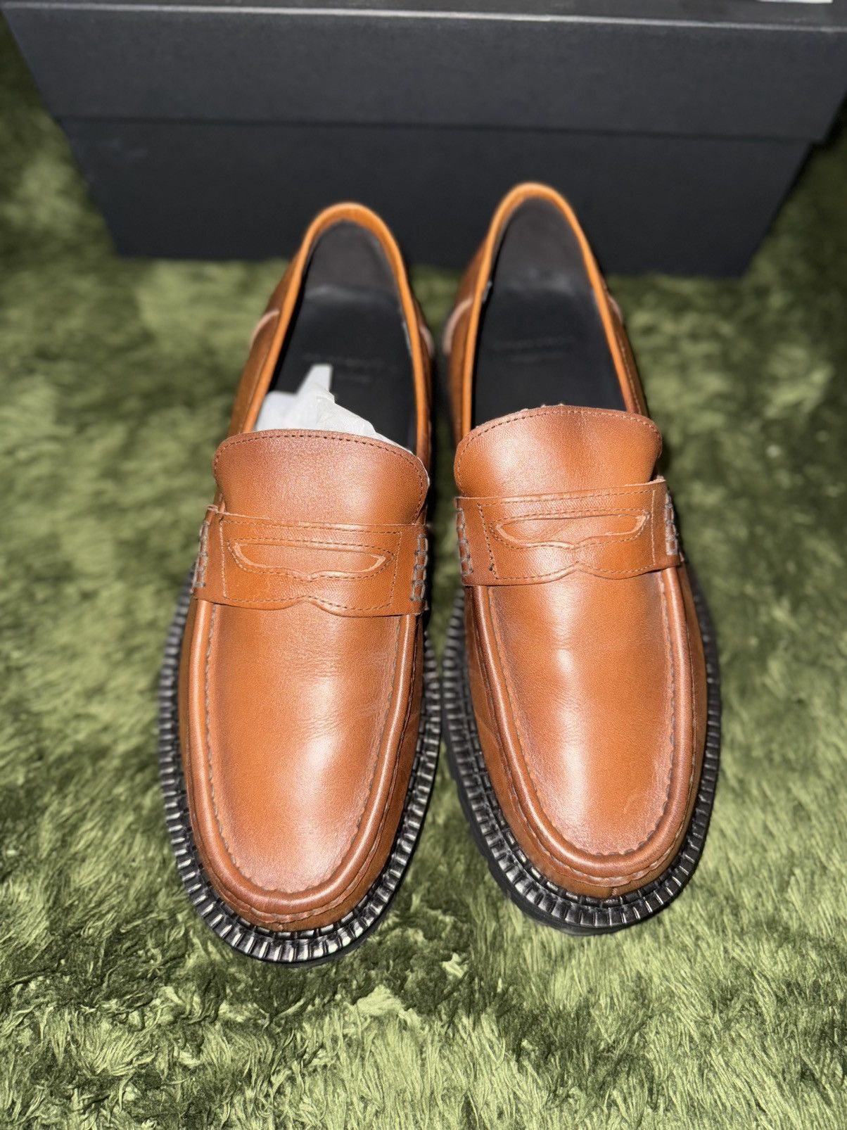 Japanese Brand [US9] Color Colla Vibram Sole Penny Loafers Brown Tan Size US 9 / EU 42 - 2 Thumbnail