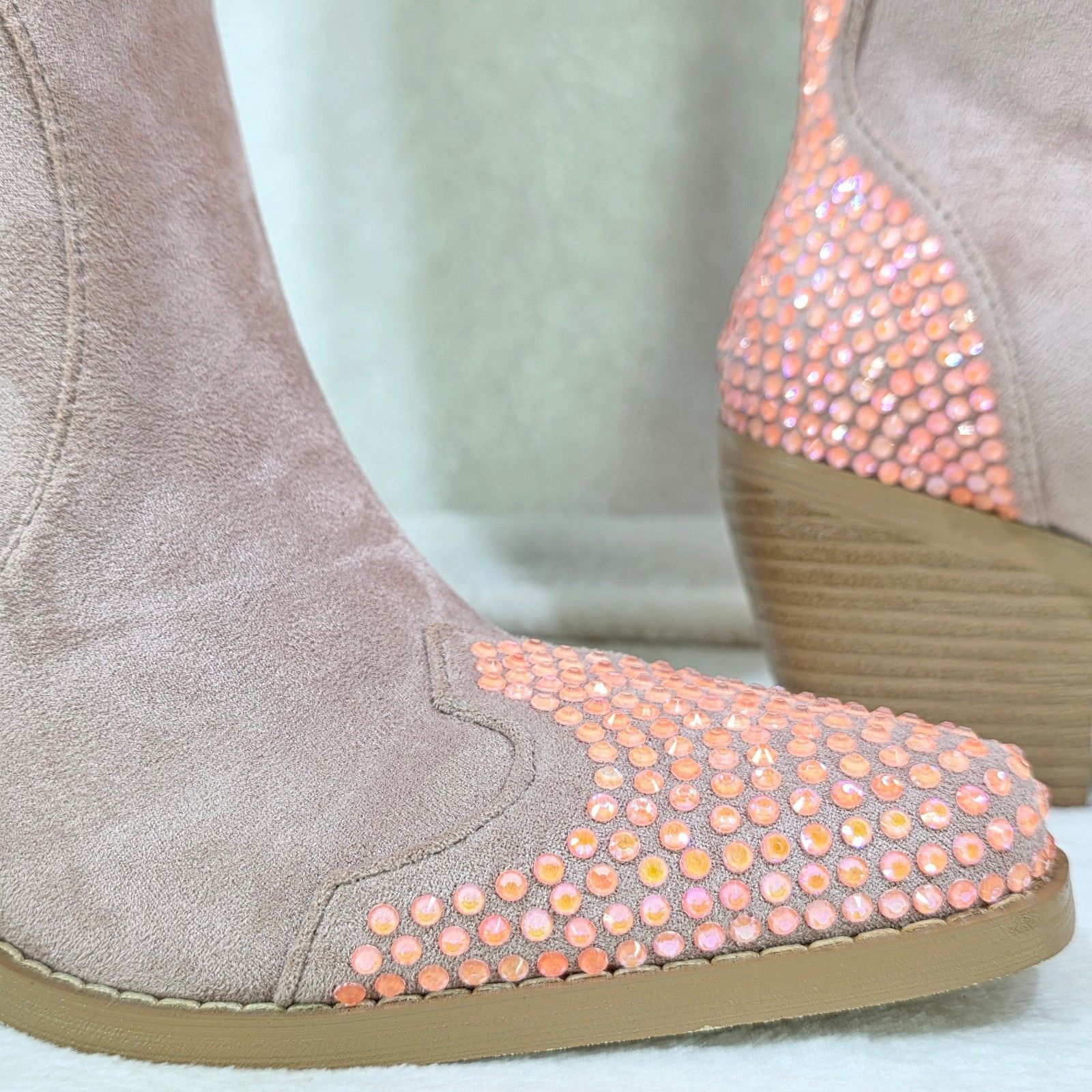 Other Primal Country Western Sexy Dusty Pink OTK Thigh Boots With Size US 8.5 / IT 38.5 - 6 Thumbnail