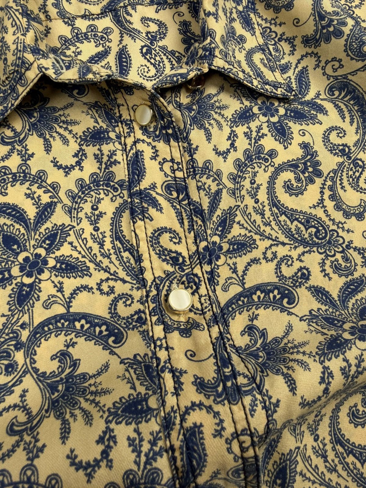 Sandro rare Sandro Paris 100% Silk Paisley Button Up Shirt Blouse Size L / US 10 / IT 46 - 13 Thumbnail