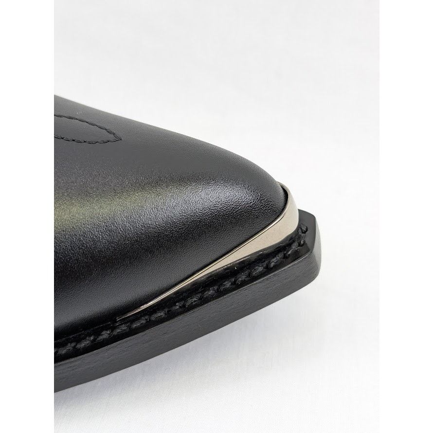 Celine o1rshd1 Shiny Calfskin Zipped Boot W/Metal Toe 50 in Black Size US 6 / EU 39 - 5 Thumbnail