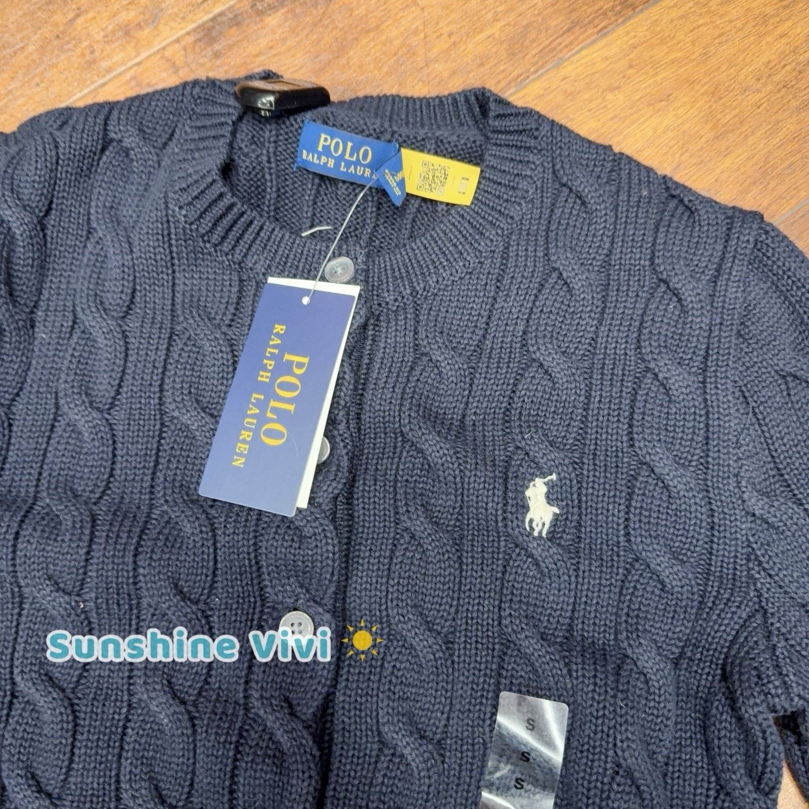 Polo Ralph Lauren NWT Polo Ralph Lauren Cable Knit Cardigan Sweater S BLUE Size S / US 4 / IT 40 - 5 Thumbnail