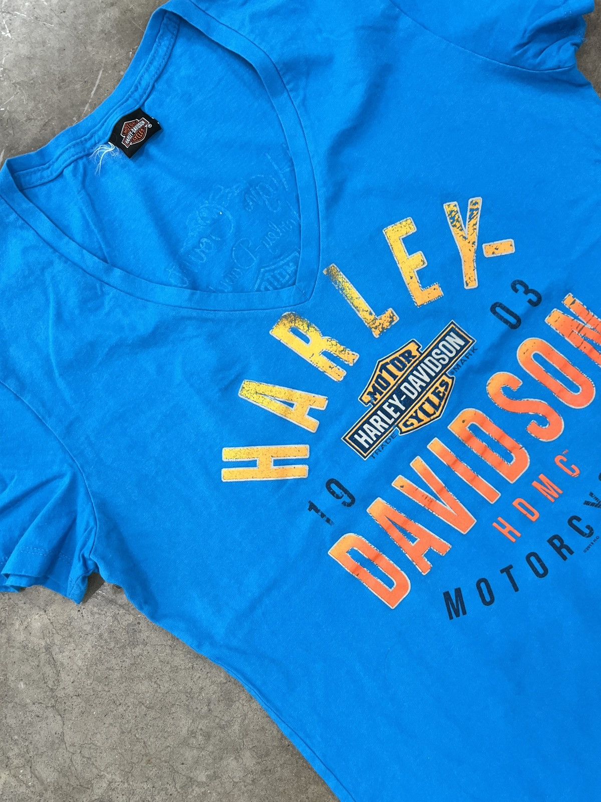 Harley Davidson × Vintage Harley Davidson Vneck High Country Tee W Small Size S / US 4 / IT 40 - 1 Thumbnail