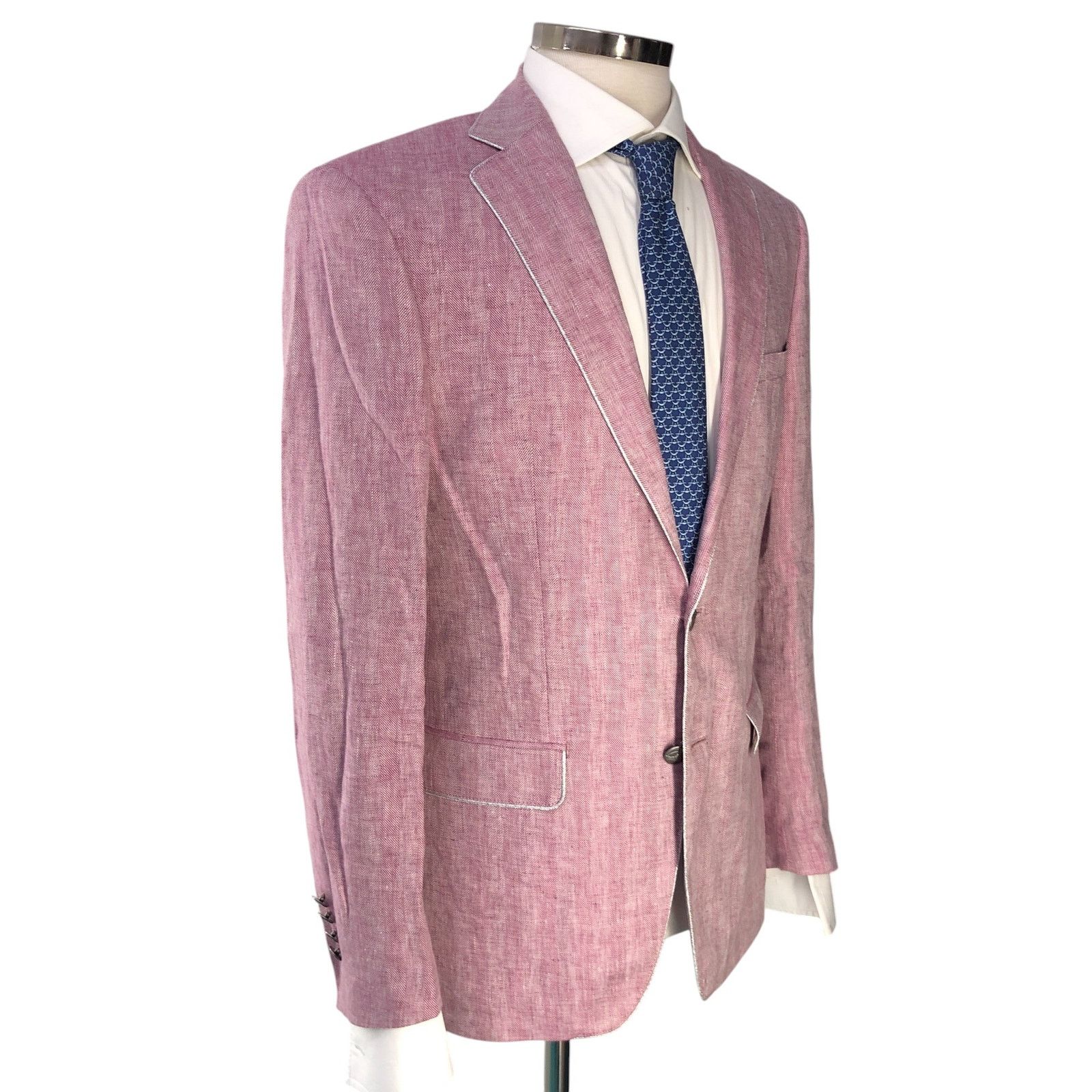 Tallia Tallia Size 38R Blazer Jacket Lavender Linen Kentucky Derby Size 38R - 12 Thumbnail