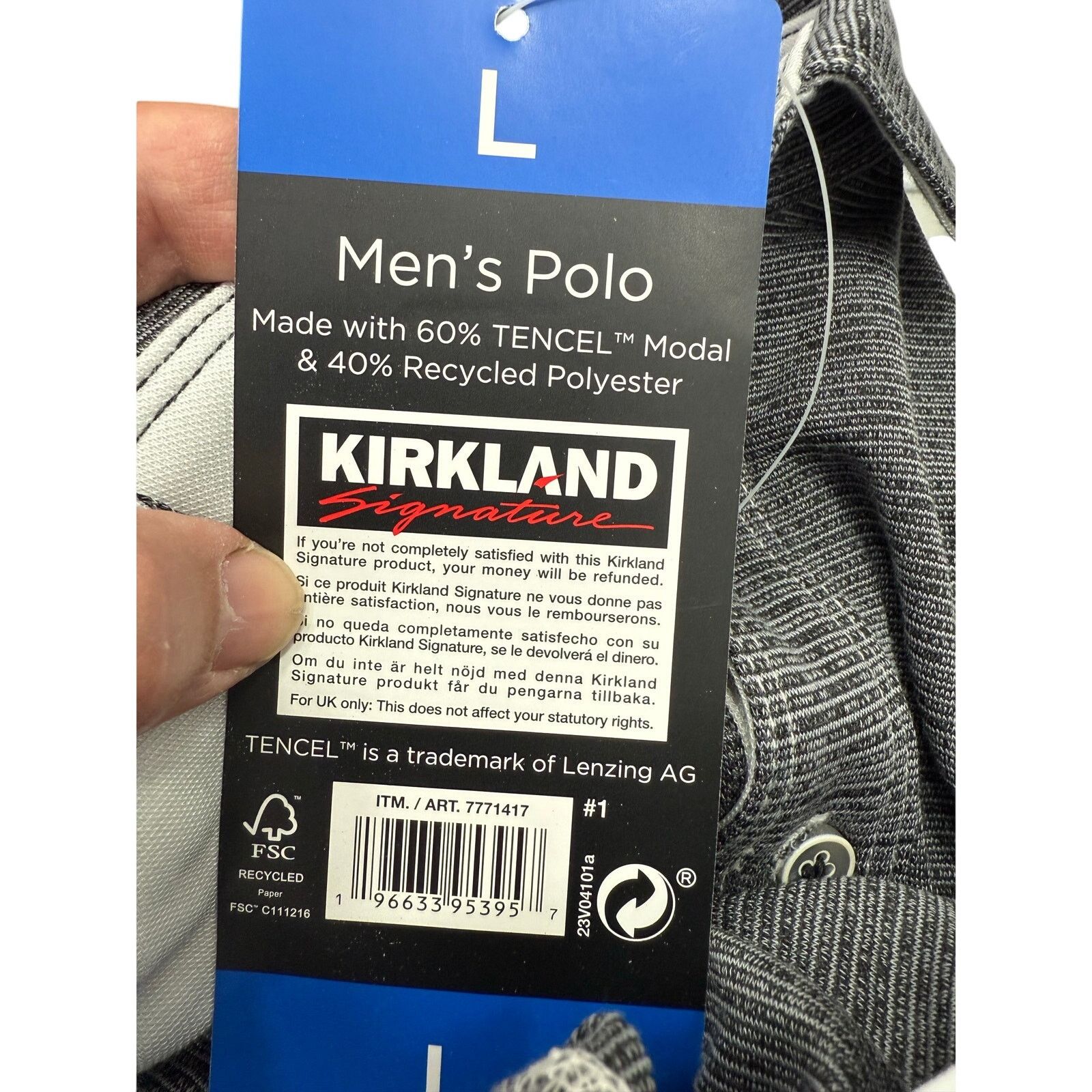 Kirkland Signature Kirkland Men's Performance Polo Shirt sz L NEW #G751 Size US L / EU 52-54 / 3 - 8 Thumbnail
