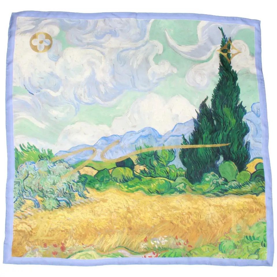 Louis Vuitton Louis Vuitton - Jeff Koons - 2017 - Van Gogh Cashmere Scarf Size ONE SIZE - 3 Thumbnail