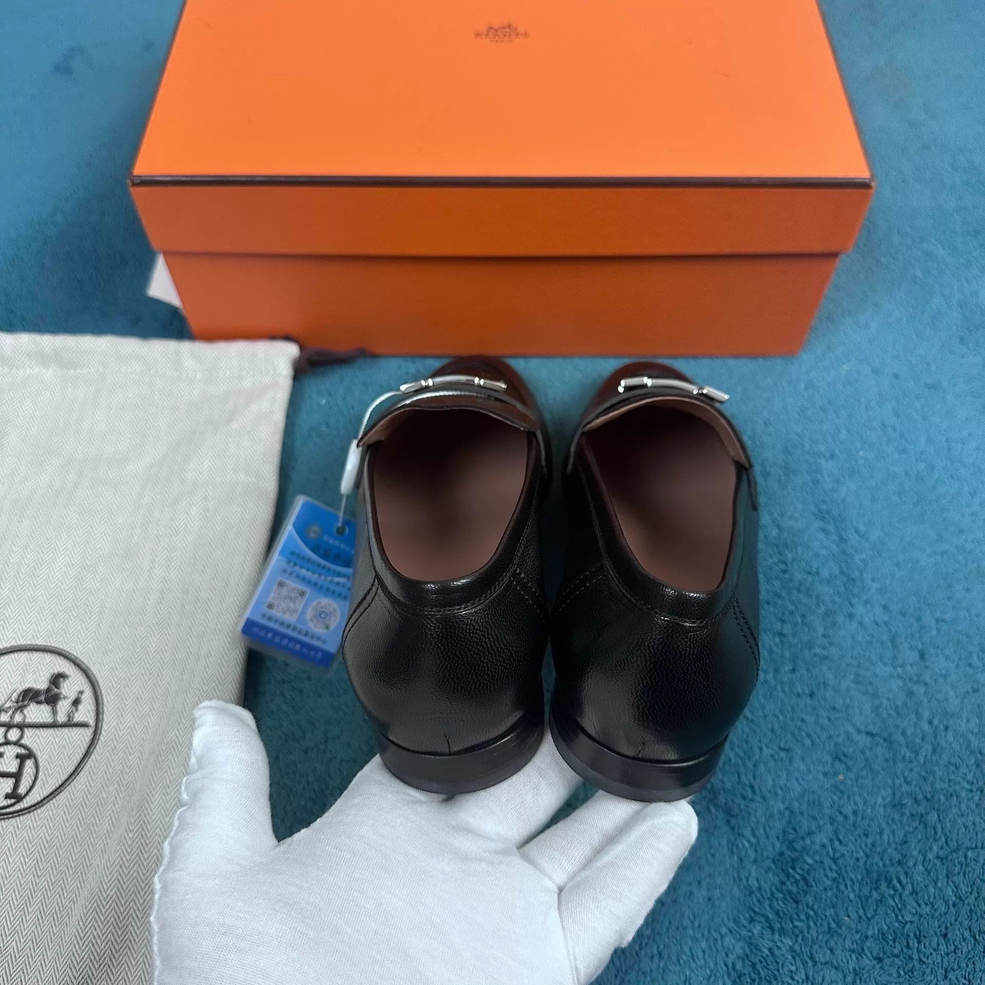Hermes Hermès Paris Leather Loafer Black 36.5 Size US 6 / IT 36 - 4 Thumbnail