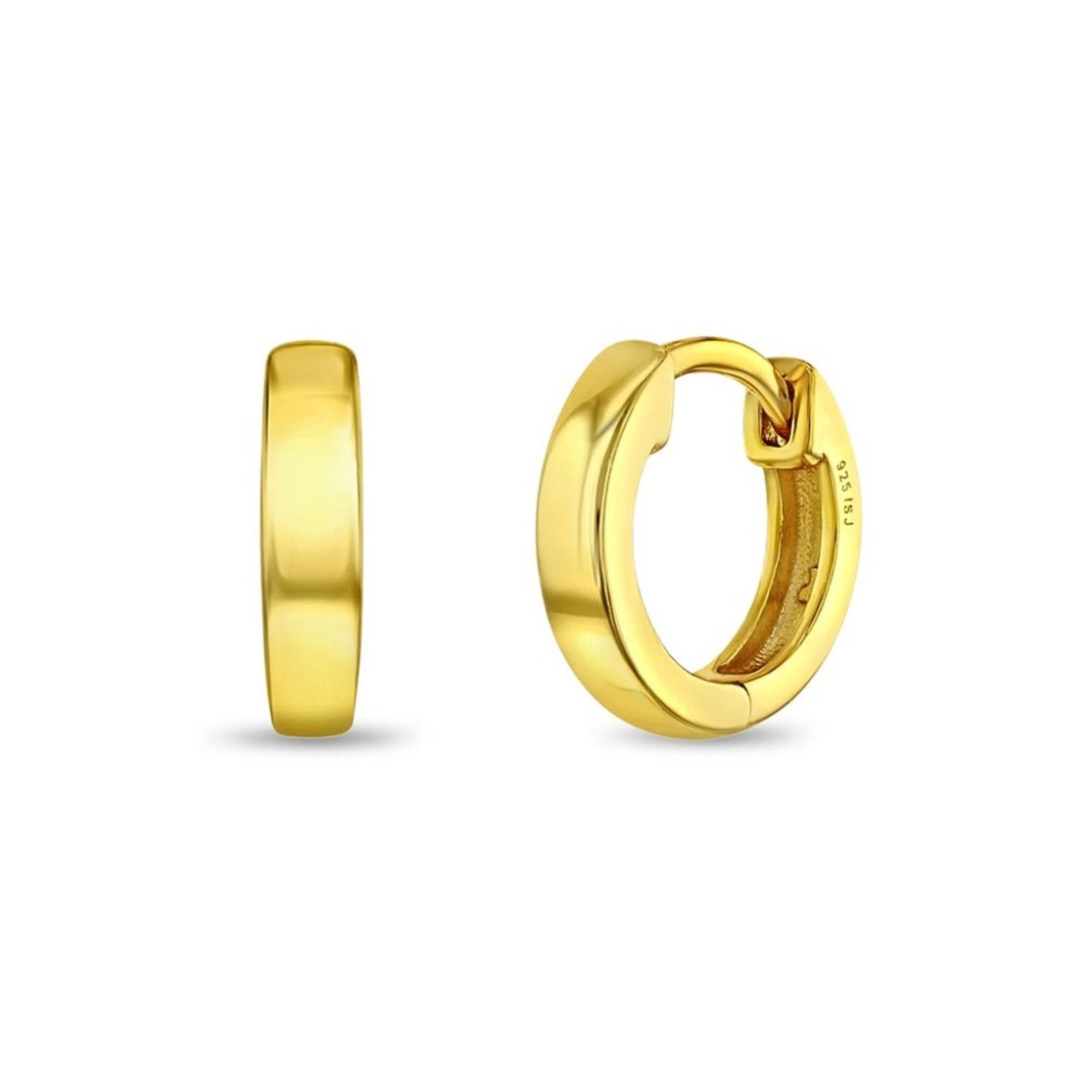 Other Rounded Classic Girls Gold Plated Huggie Hoops Size ONE SIZE - 1 Preview