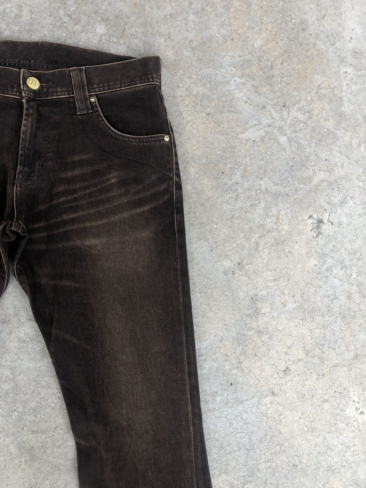 Lee Japanese Lee Flared Jeans Distressed Suede Size US 32 / EU 48 - 5 Thumbnail