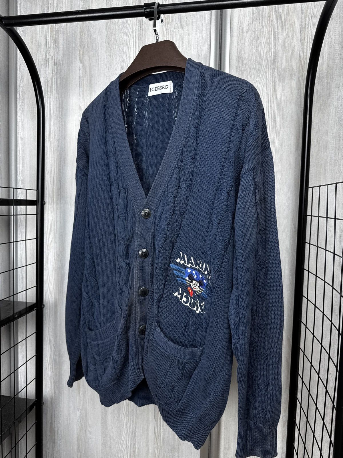 Iceberg ICEBERG Disney Mickey Marine Mouse Cotton faded Cardigan Size US L / EU 52-54 / 3 - 8 Thumbnail