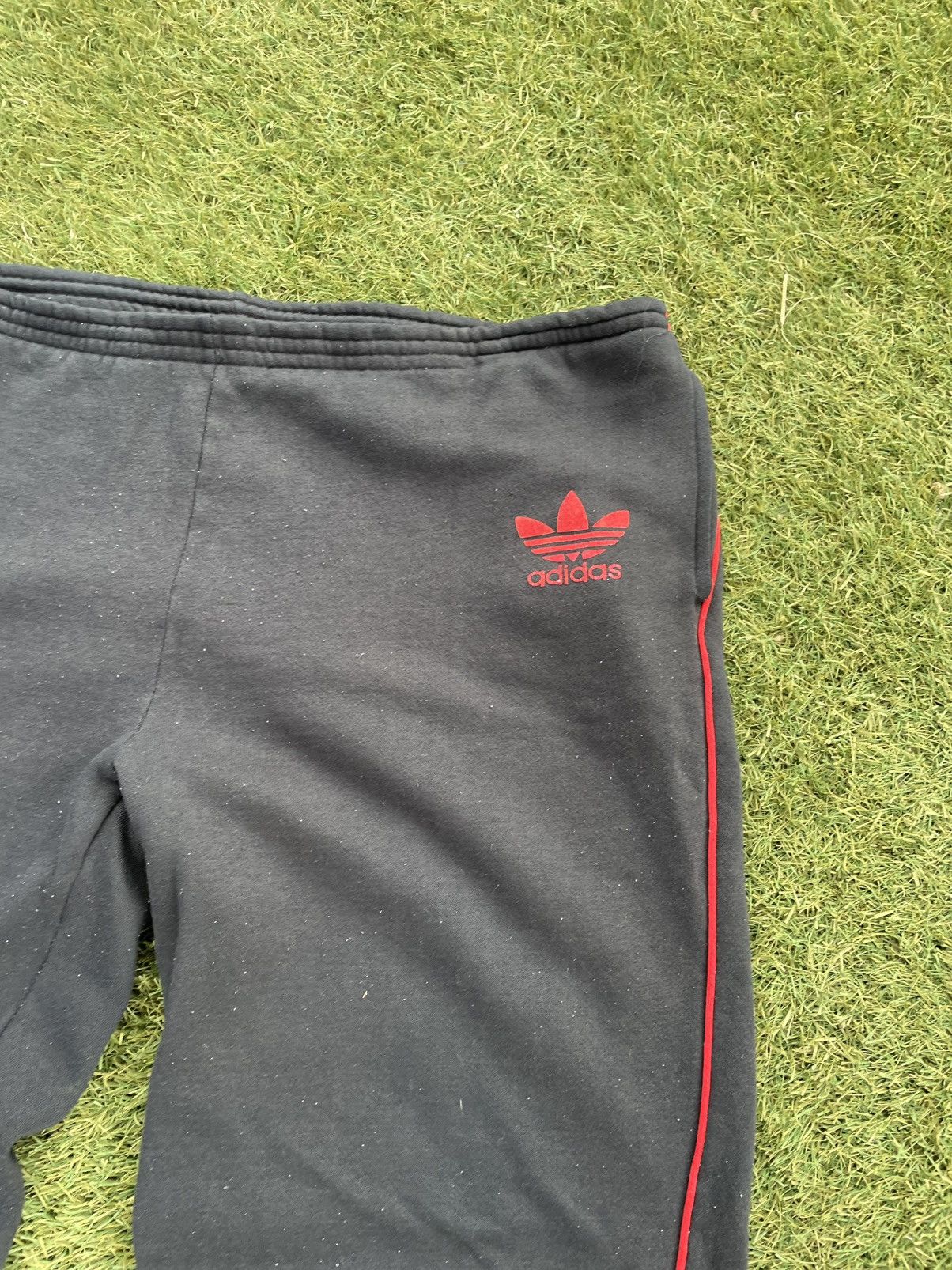 Adidas Vintage Adidas Pants Mens XL Black Drawstring Sweat Fleece Size US 30 / EU 46 - 2 Thumbnail
