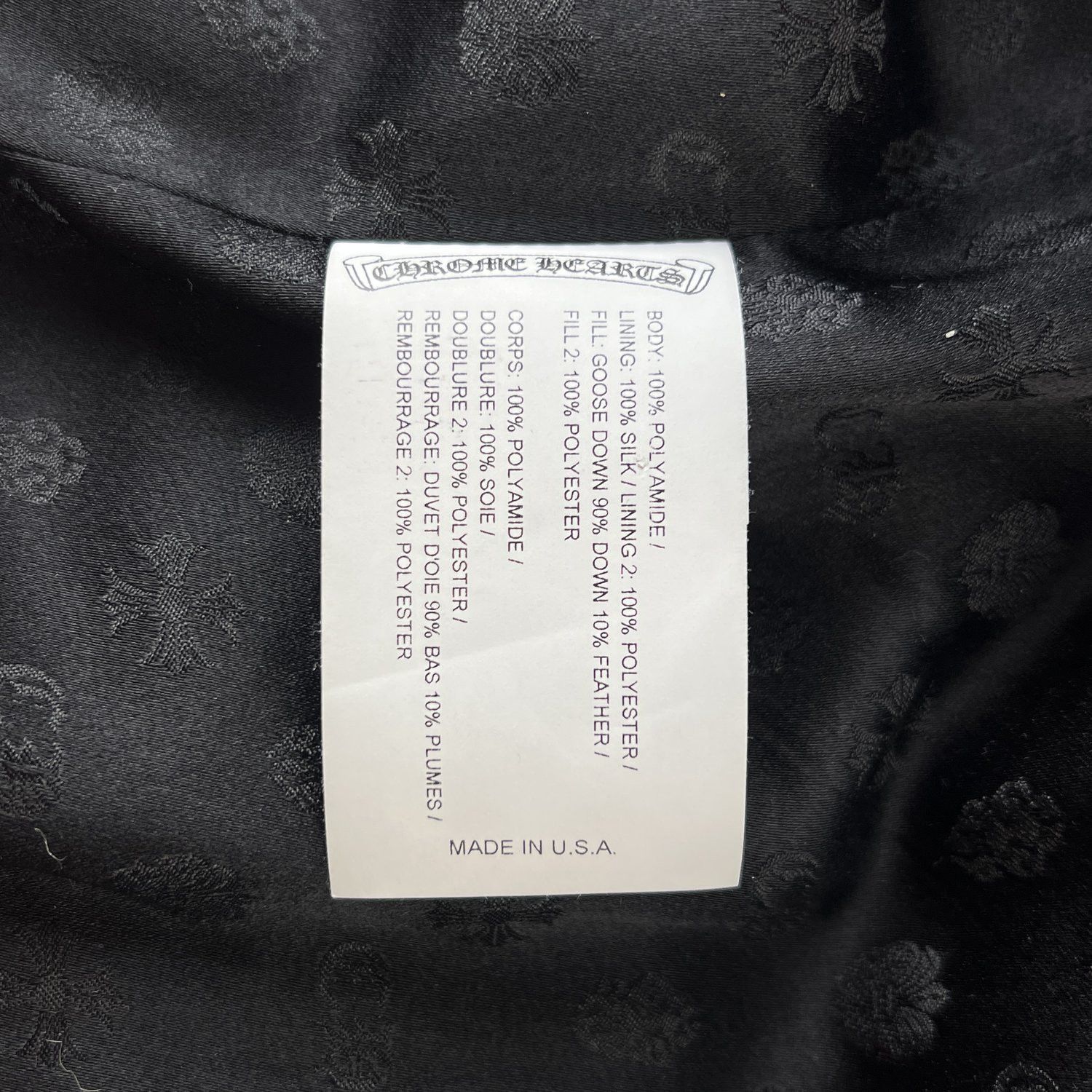 Chrome Hearts Chrome Hearts Black Monogram Puffer Down Jacket Size US L / EU 52-54 / 3 - 14 Thumbnail