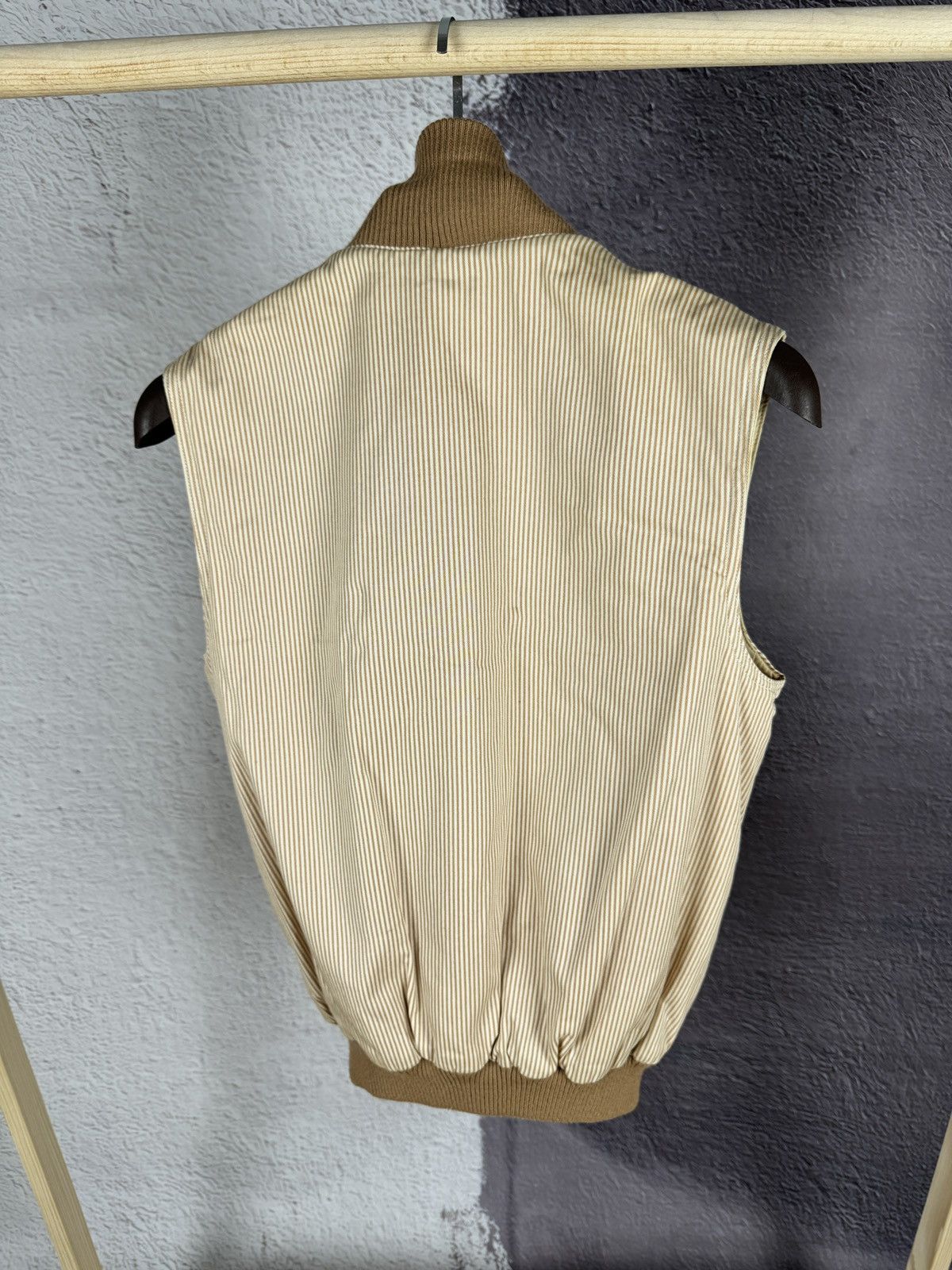 Global Work × Vintage Vintage Workwear striped 90s Globe Metal Works vest gilet Size US S / EU 44-46 / 1 - 11 Thumbnail