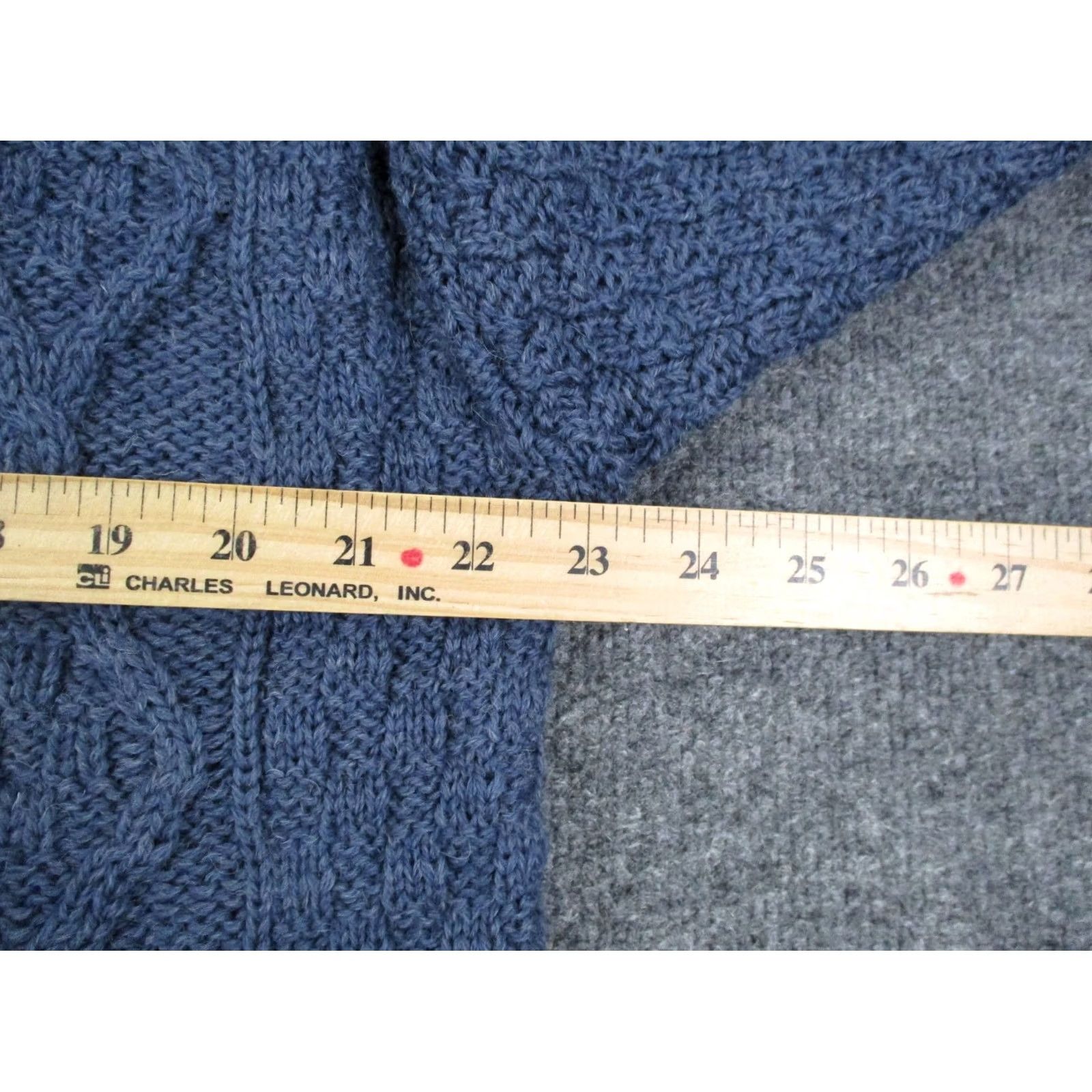Vintage Aran Crafts Sweater Mens 2XL Blue Wool Cable Knit Fisherman Ireland Chunky Heavy Size US XXL / EU 58 / 5 - 5 Thumbnail