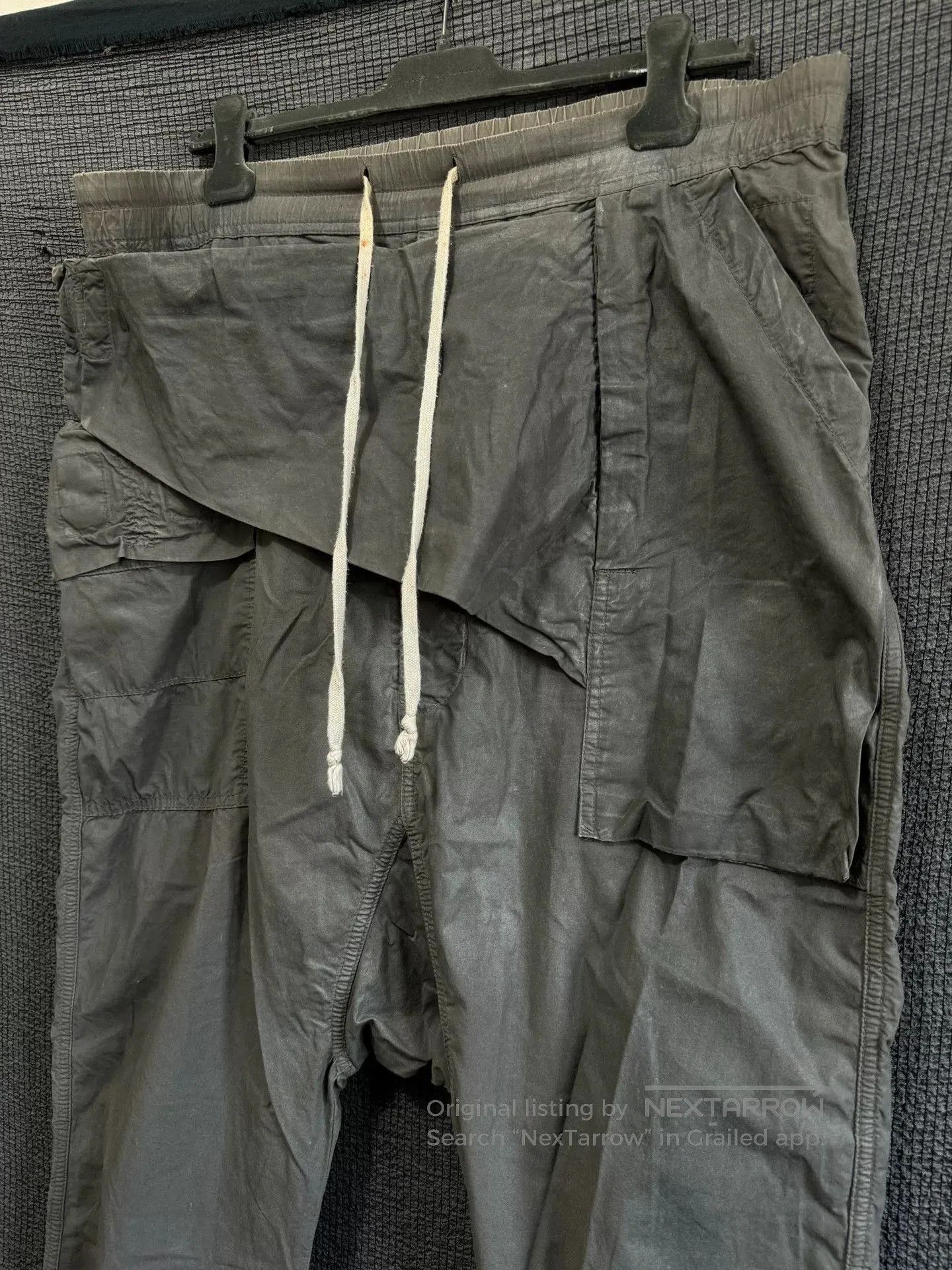 Rick Owens Rick Owens Gray Cargo Drop-Crotch Pants. Size US 28 / EU 44 - 3 Thumbnail