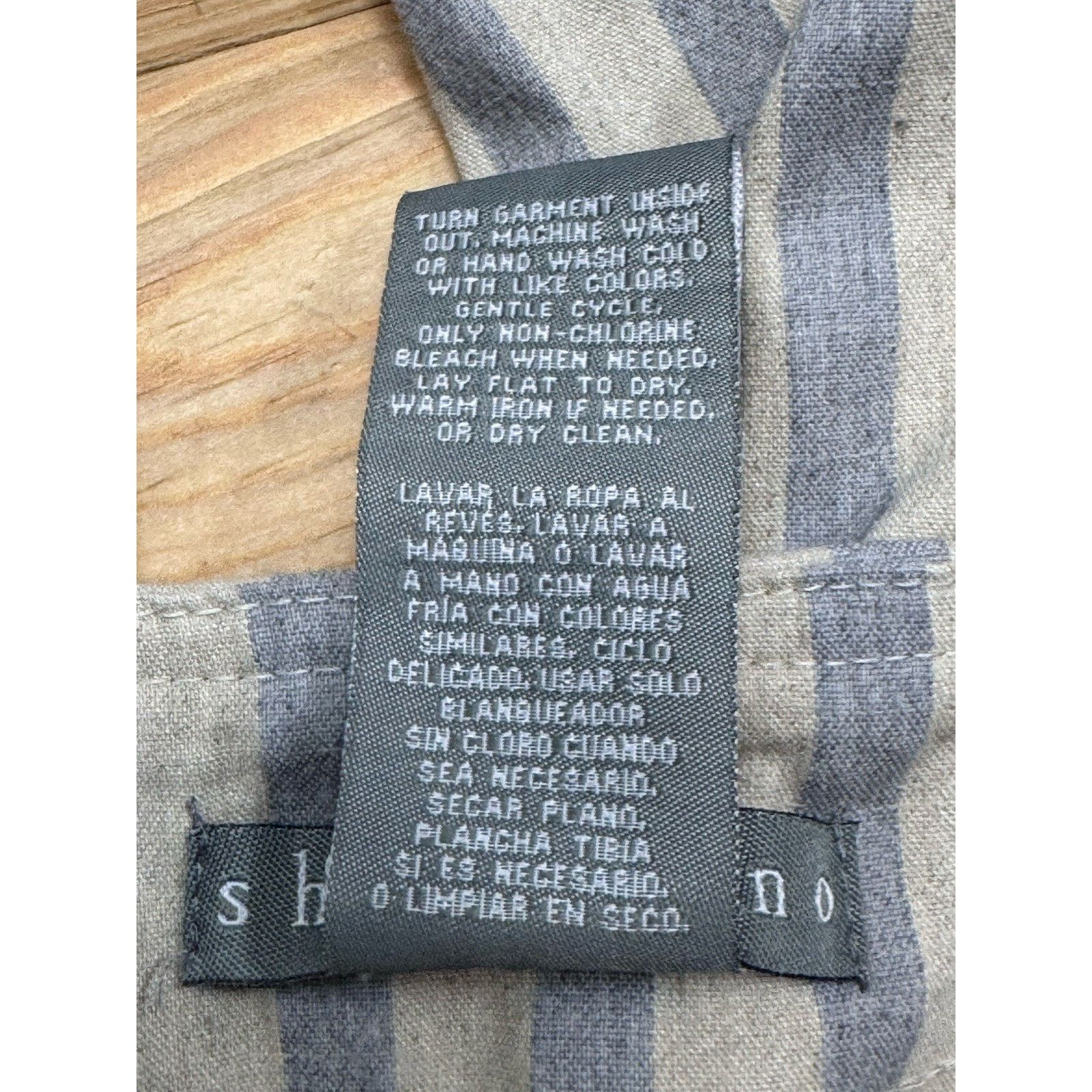 Other Sharagano Pull On Linen Blend Pants Blue Gray Stripe Size 10 Size 32" / US 10 / IT 46 - 9 Thumbnail