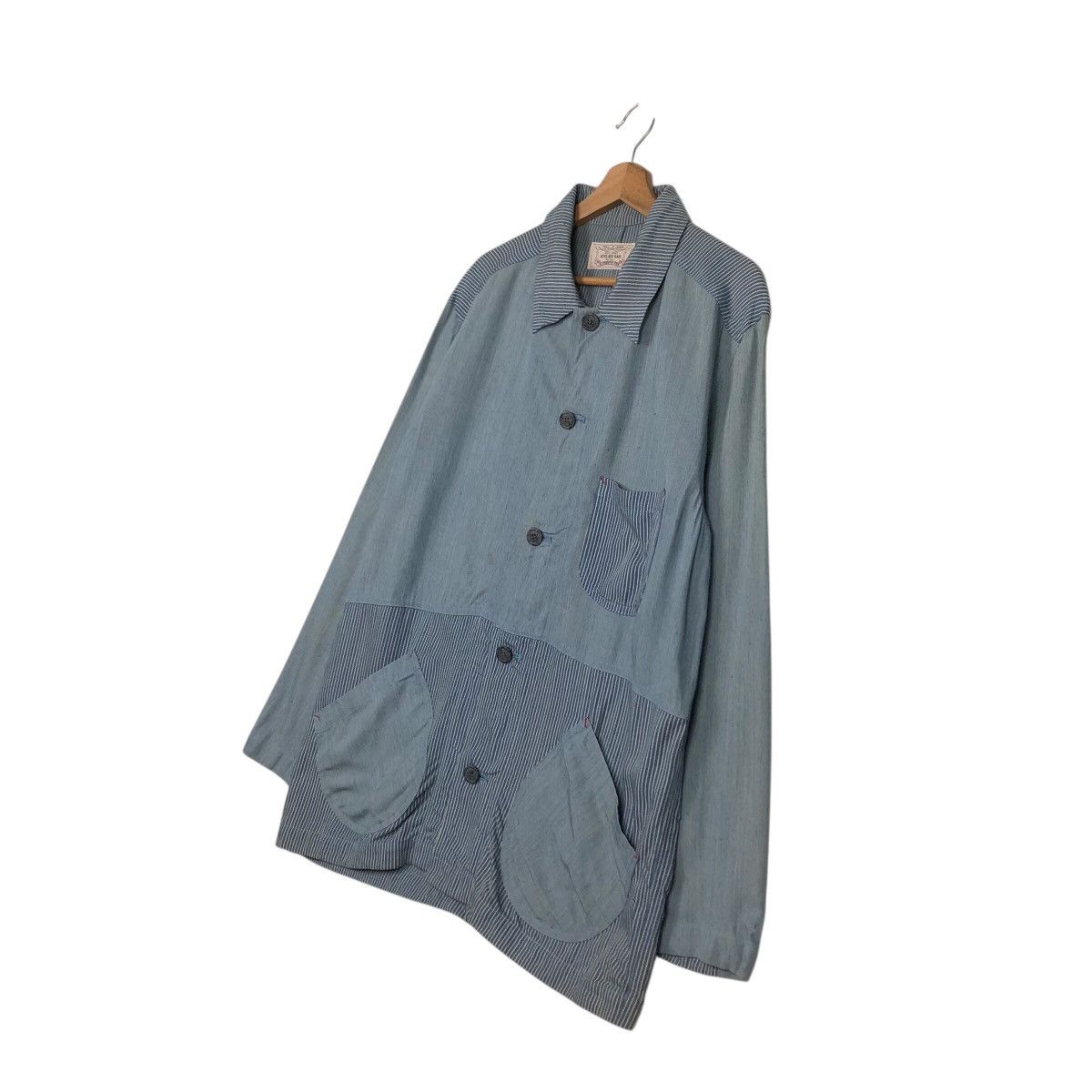 Japanese Brand Atelier SAB Multi-Stripe Work Jacket Hickory Issey Miyake Size US M / EU 48-50 / 2 - 3 Thumbnail