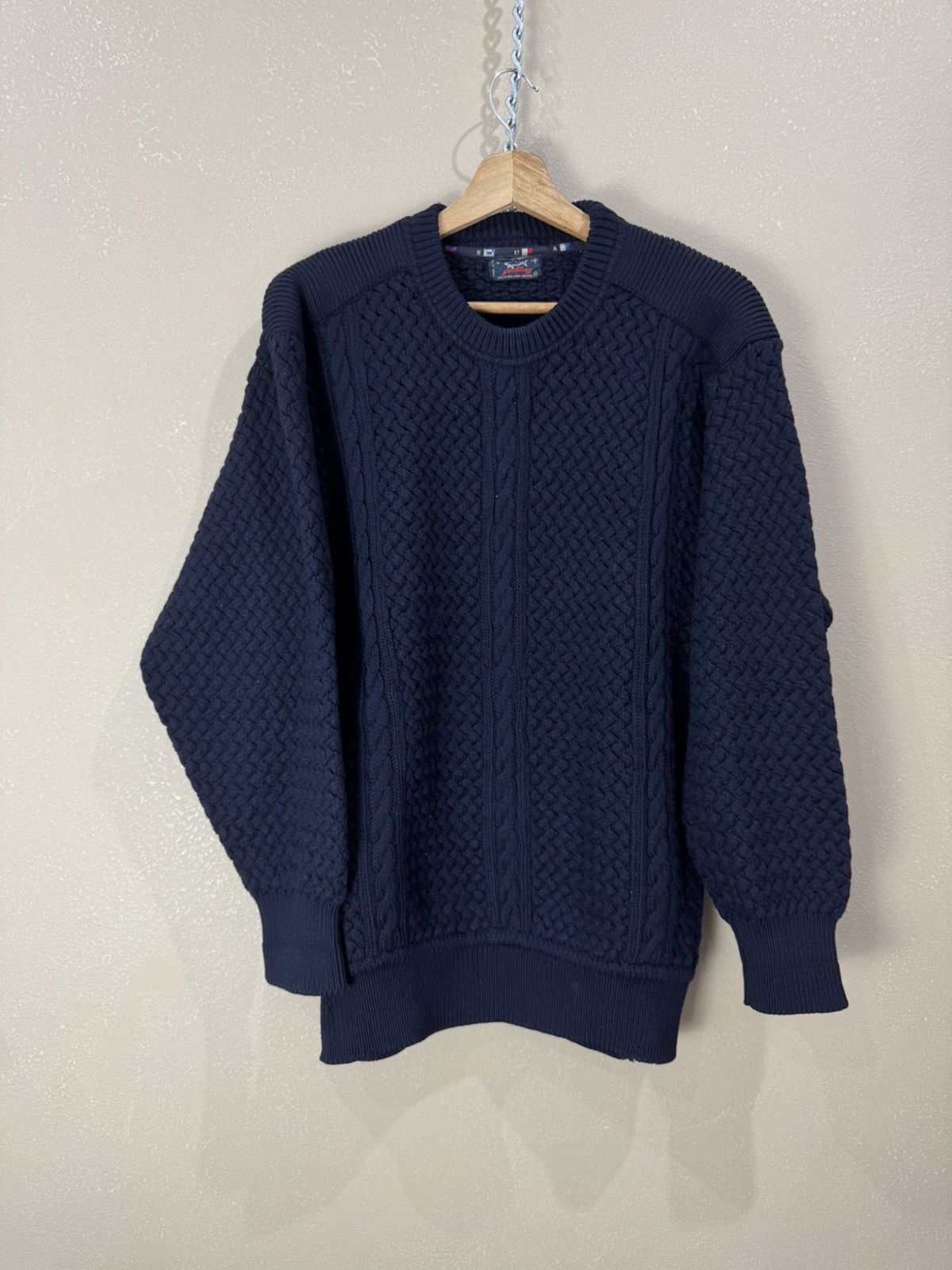 Paul & Shark Paul and Shark Yachting Wool Cableknit Sweater Mens Large Size US XL / EU 56 / 4 - 1 Thumbnail