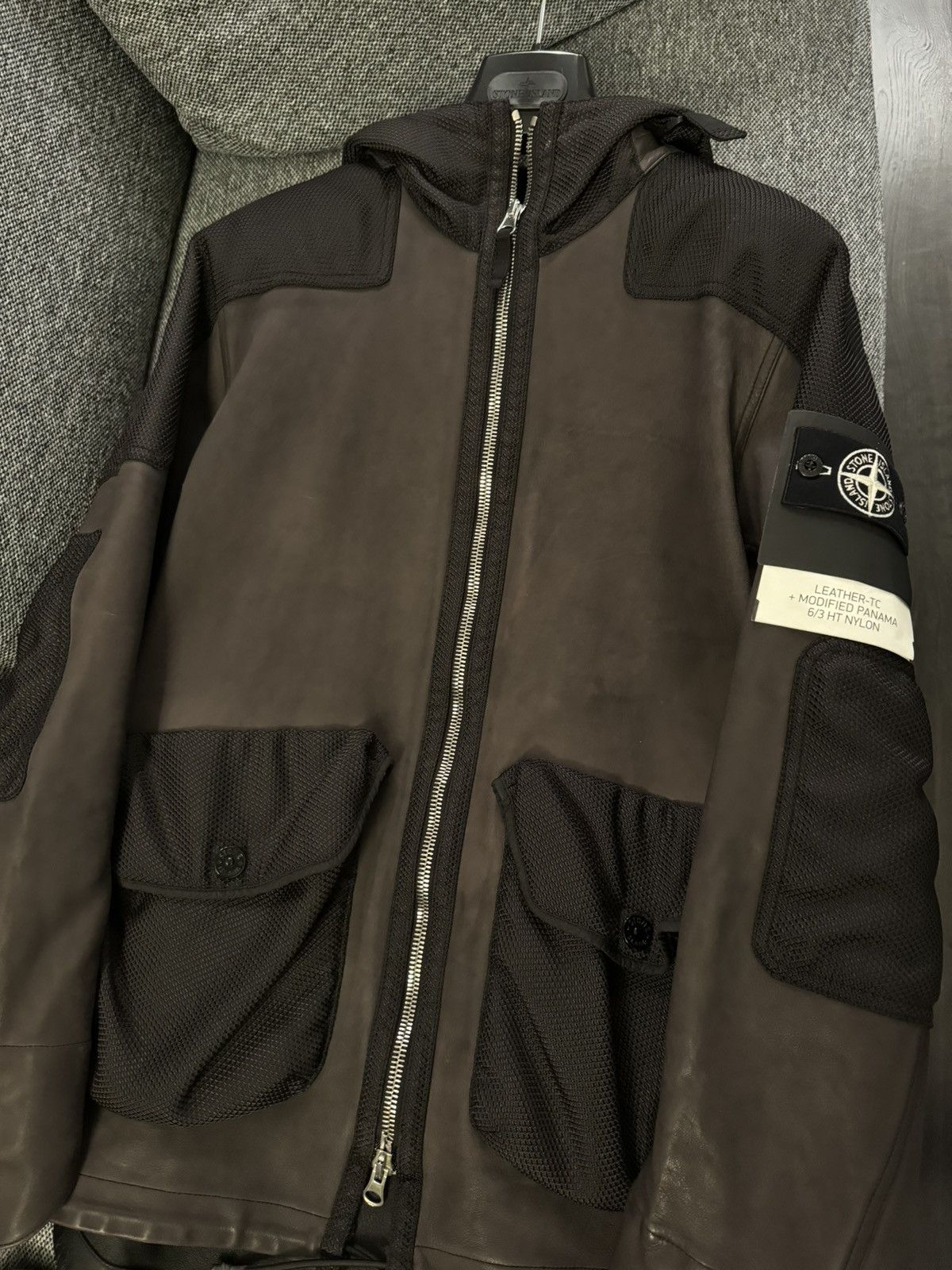 Stone Island Stone Island Leather-TC Modified Panama 6/3 HT Nylon jacket Size US M / EU 48-50 / 2 - 5 Thumbnail
