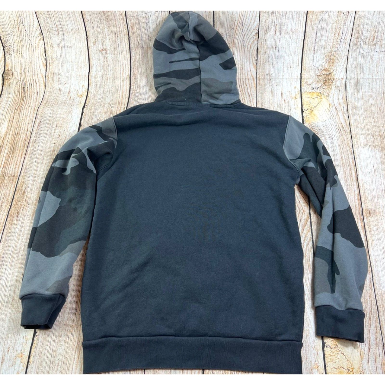 AMO Mens Adidas Originals Hoodie Sweatshirt Camouflage Trefoil Logo Grey Size S Size US S / EU 44-46 / 1 - 2 Thumbnail
