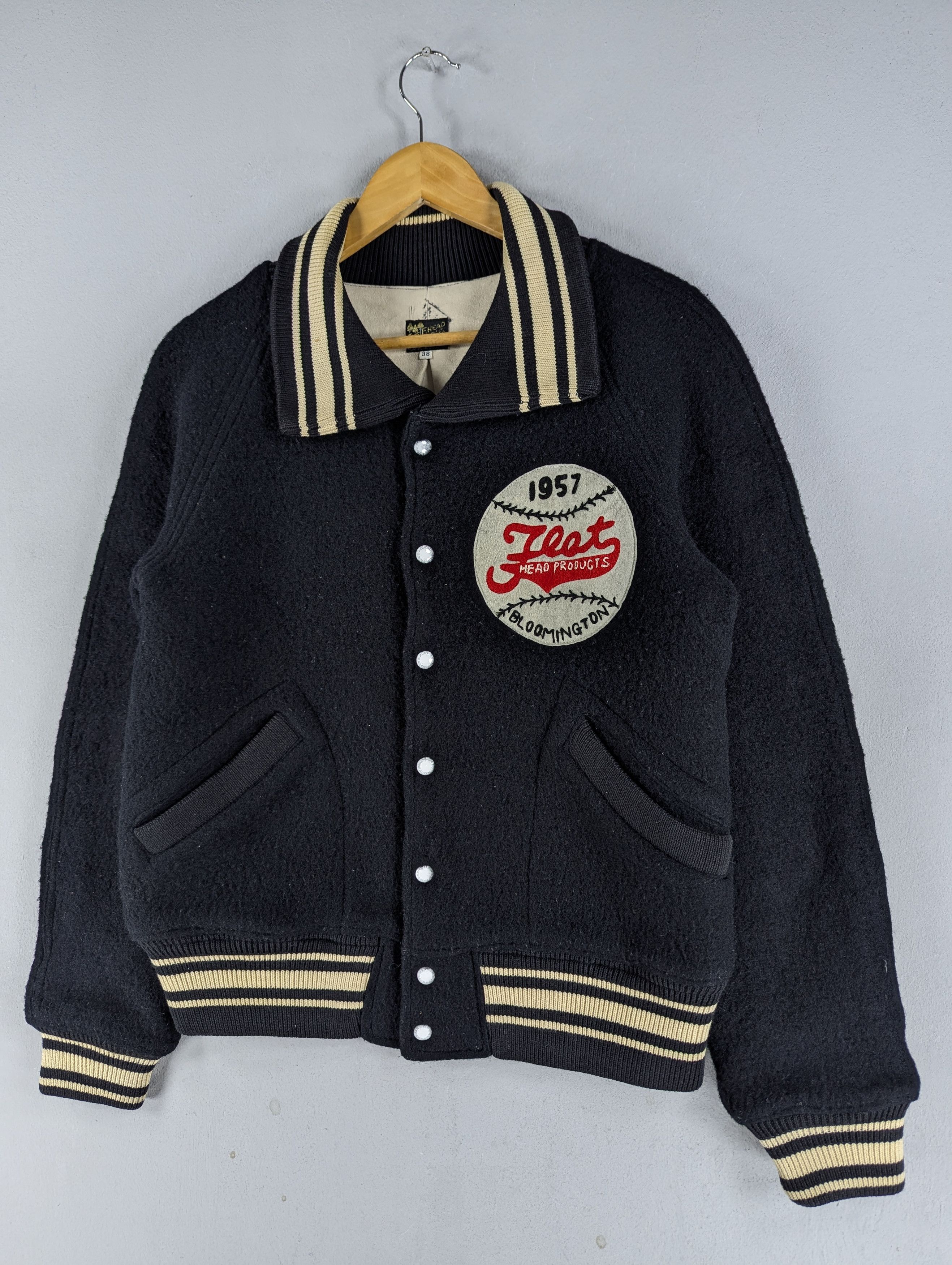 The Flat Head Vintage The Flat Head Wool Varsity Baseball Jacket Size 38 Size US M / EU 48-50 / 2 - 2 Thumbnail