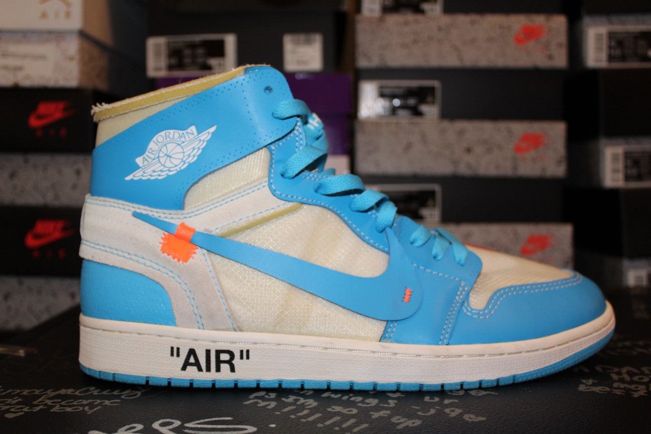 Nike × Off-White Off-white x Air Jordan 1 Retro High OG 'UNC' AQ0818-148 Size US 12 / EU 45 - 2 Thumbnail