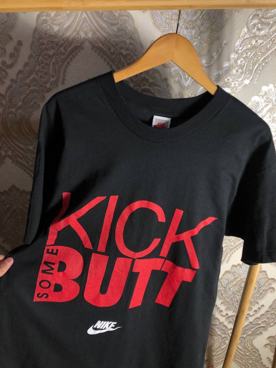 Nike × Vintage VERY RARE NIKE KICK SOME BUTT MADE IN USA 90s Y2K DRILL HYPE Size US XXL / EU 58 / 5 - 2 Thumbnail