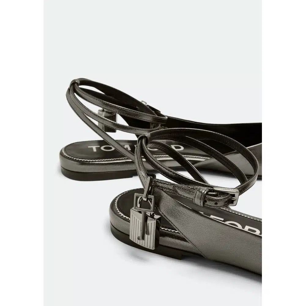 Tom Ford o1loc1c0325 W2963 Ballerinas Flats in Dark Grey Size US 7 / IT 37 - 3 Thumbnail