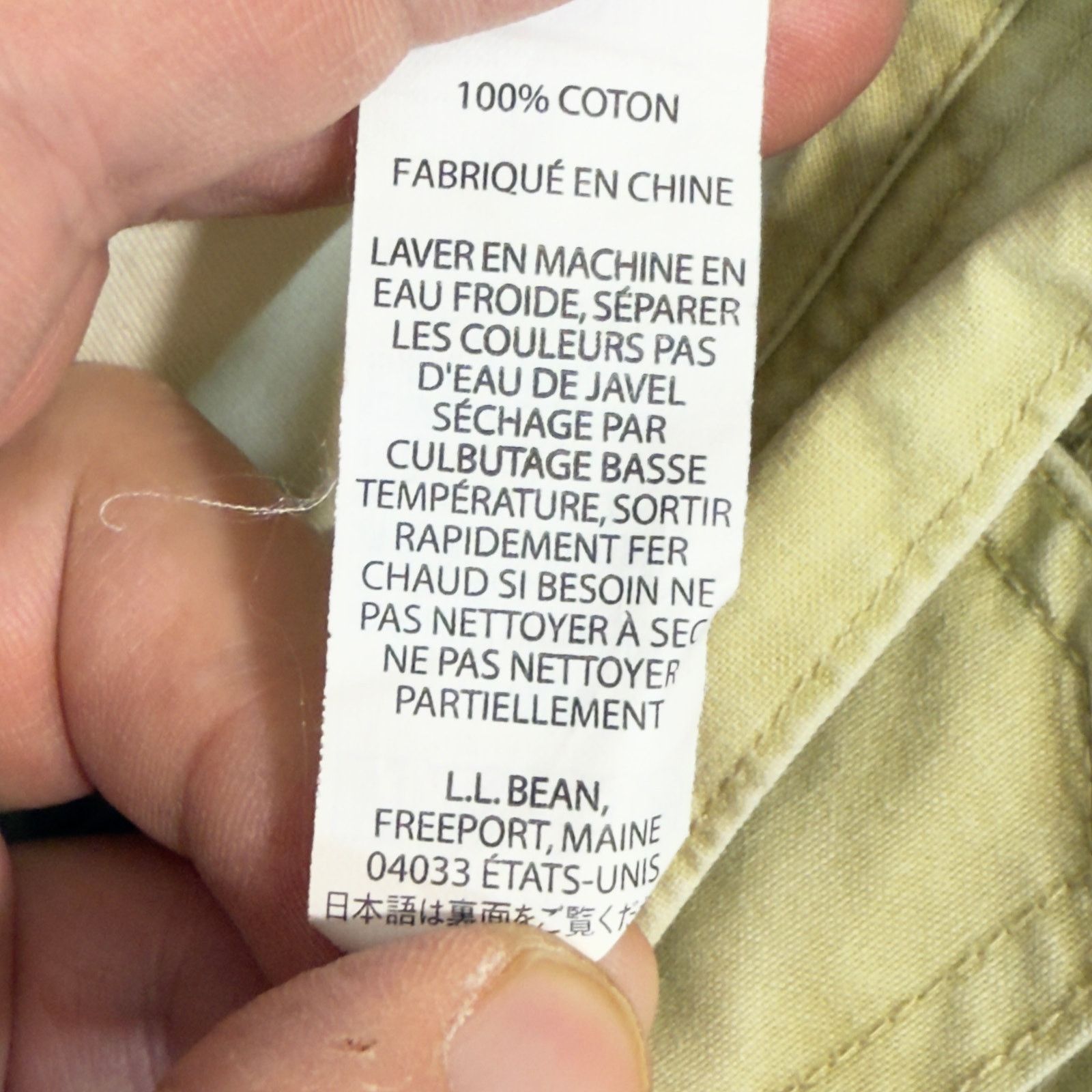 L.L. Bean LL Bean Classic Fit Cargo Pant W33 L30 301315 Cream Tropic Size US 33 - 12 Thumbnail