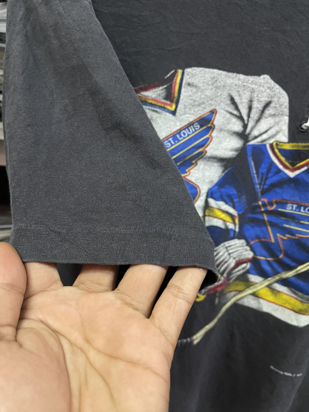 NHL Vintage 90s St.Louis Blues Nutmeg Mills🔥🔥🔥 Size US XL / EU 56 / 4 - 8 Thumbnail
