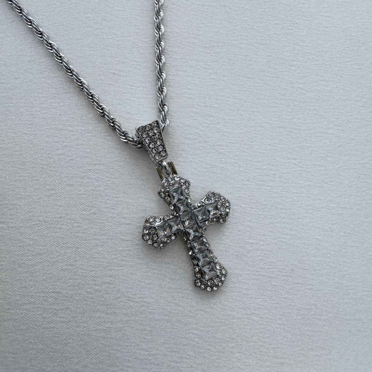 Other CZ Cross Pendant Necklace for Men Women,Hip Hop Unisex Style Size ONE SIZE - 3 Thumbnail