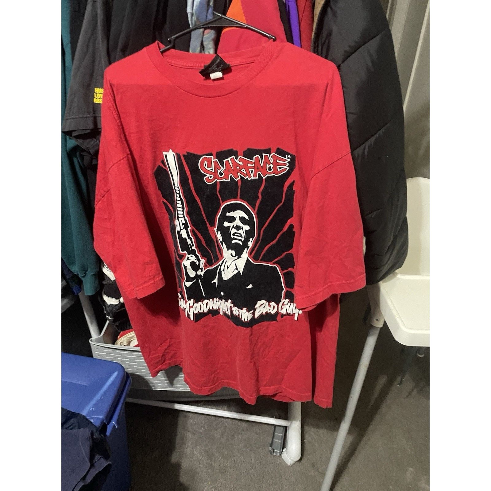 Gildan Size 2XL- VTG Rare Scarface Shirt Mens Red Suede Made In USA Size US XXL / EU 58 / 5 - 1 Thumbnail
