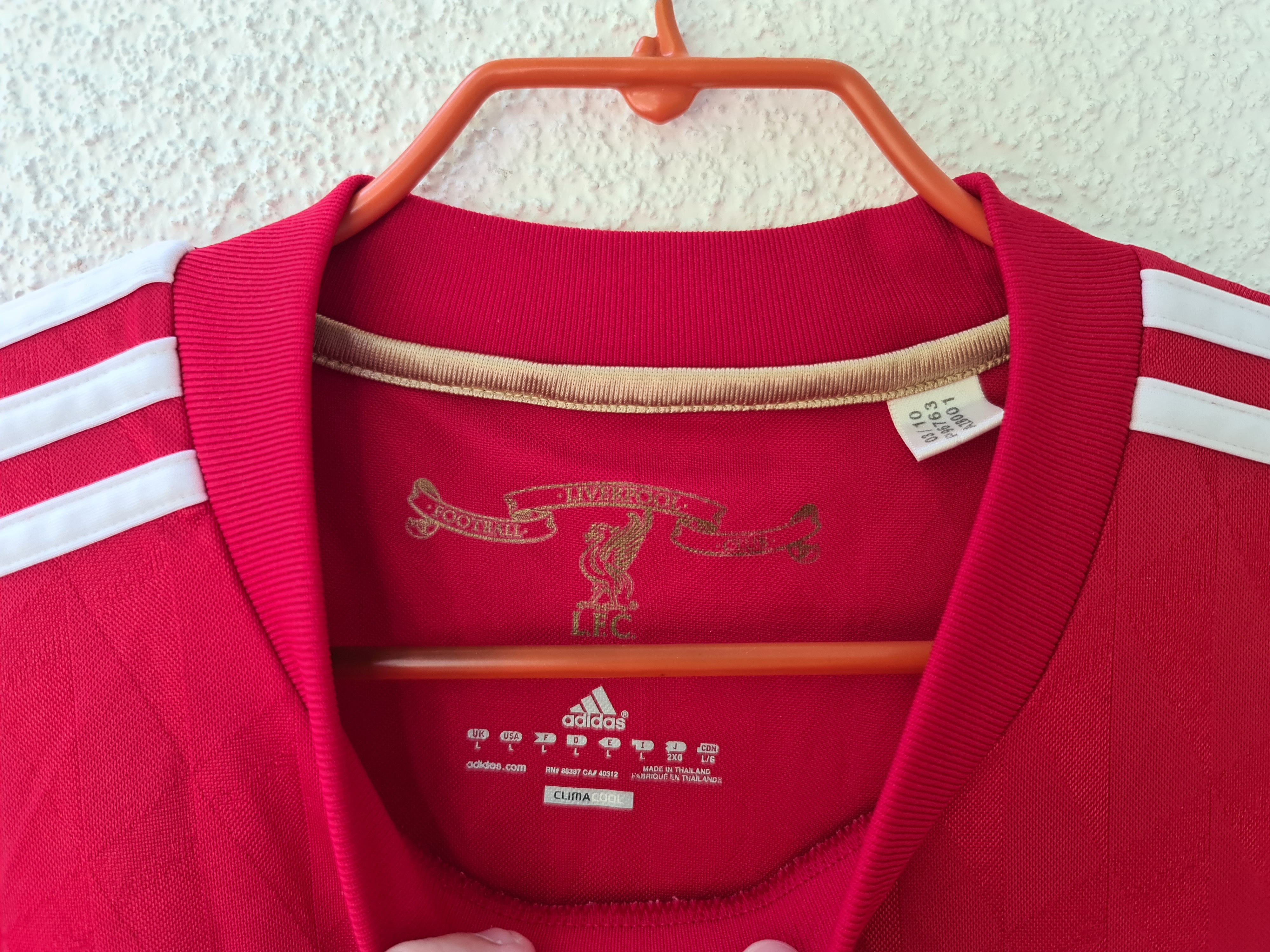 Adidas LIVERPOOL 2010 2012 HOME FOOTBALL SHIRT SOCCER JERSEY ADIDAS Size US L / EU 52-54 / 3 - 4 Thumbnail