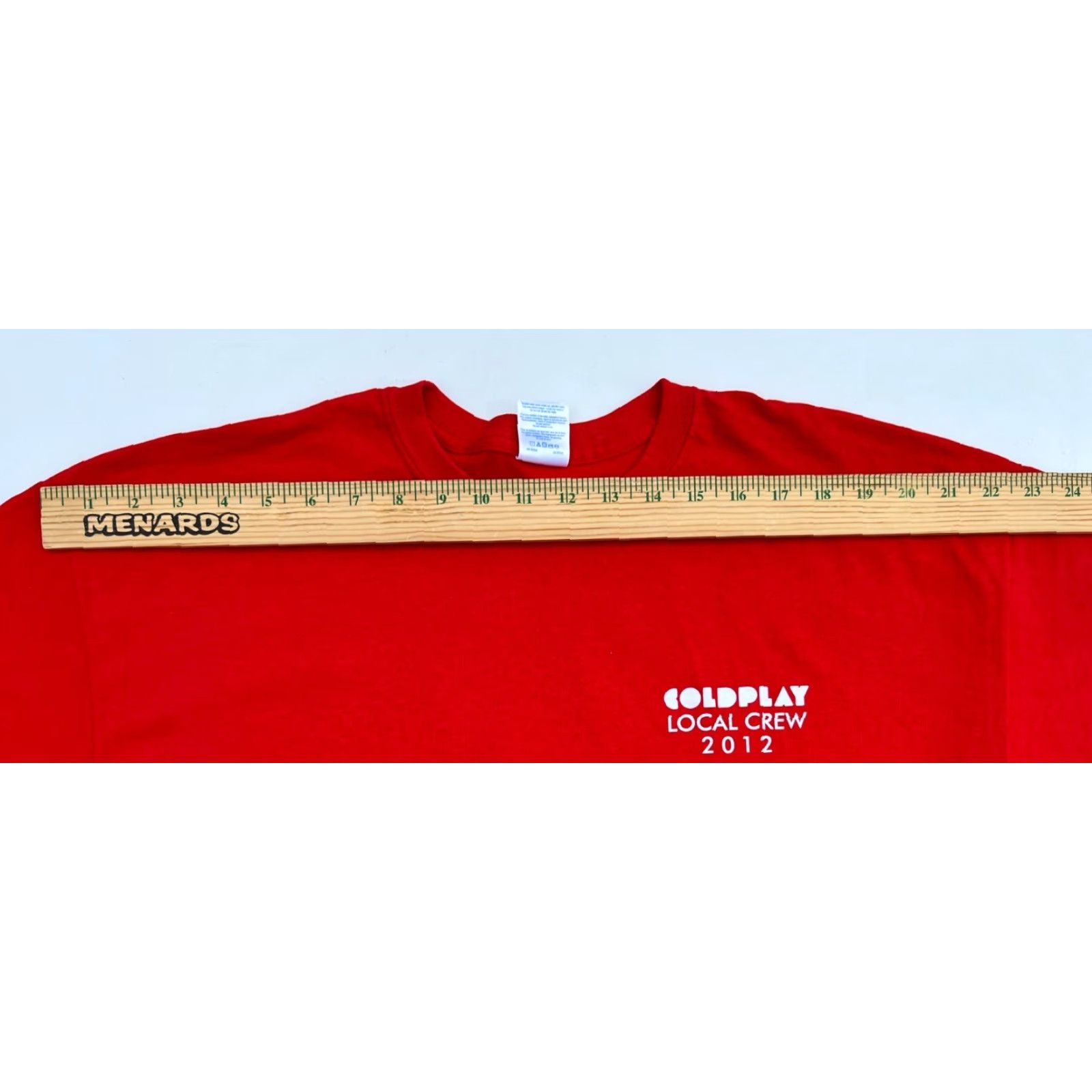 Gildan VINTAGE Coldplay Local Crew 2012 MX Band T-Shirt Red XL Unisex Adults XL T-Shirt Band Music Gildan Heavy Cotton Clapton Size US XL / EU 56 / 4 - 7 Thumbnail