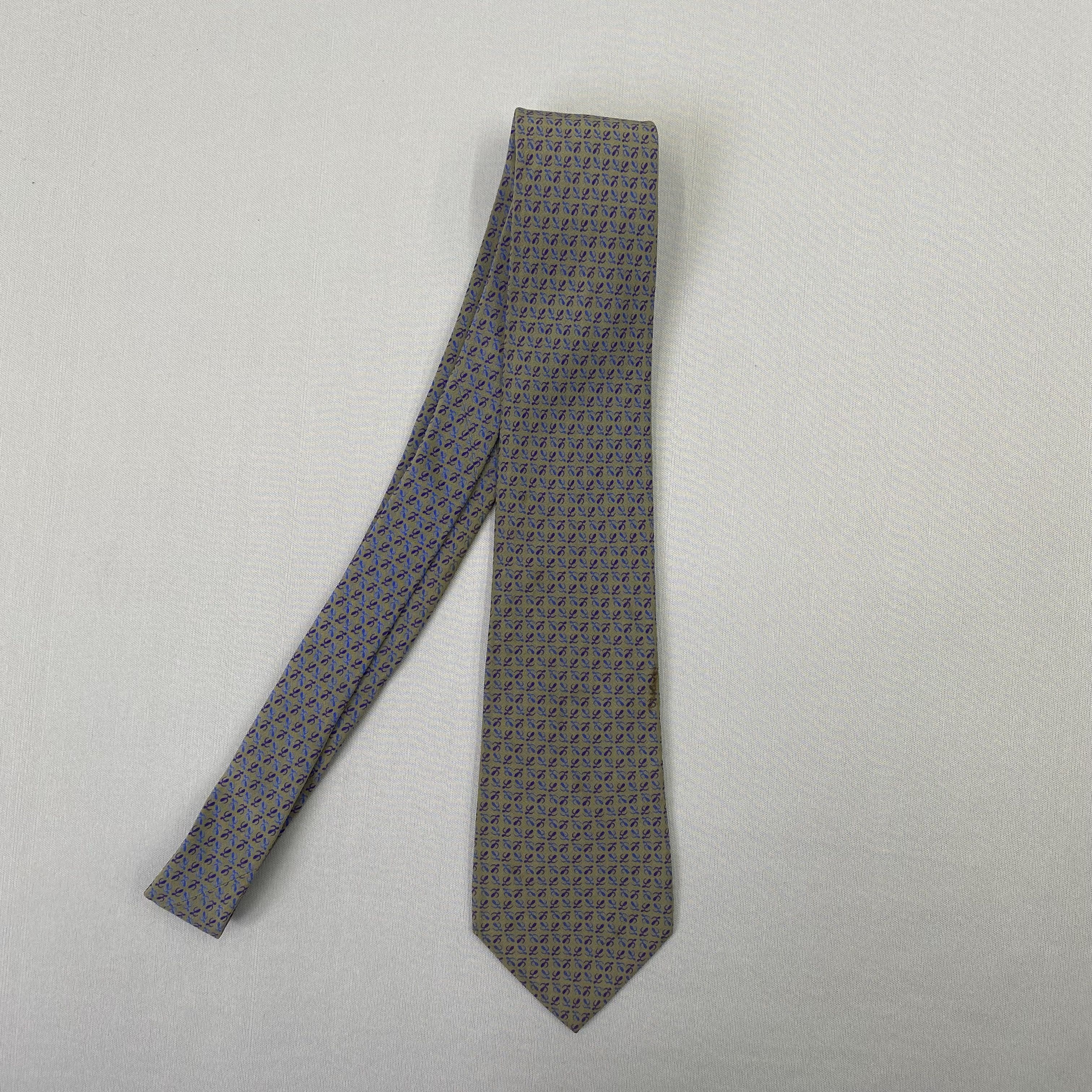 Loewe Vintage Loewe SILK Necktie Cravate Pure Silk Neck Tie Size ONE SIZE - 4 Thumbnail