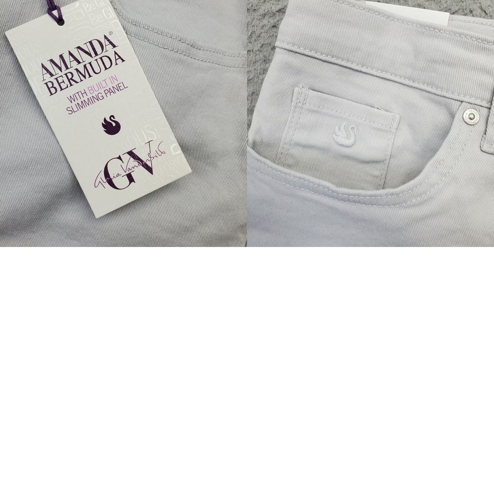 Gloria Vanderbilt Gloria Vanderbilt Amanda Bermuda Shorts Womens 18 Gray Stretch Slimming Panel Bermuda Shorts Womens 18 Gray Stretch Slimming Panel Size 40" / US 18 - 8 Thumbnail