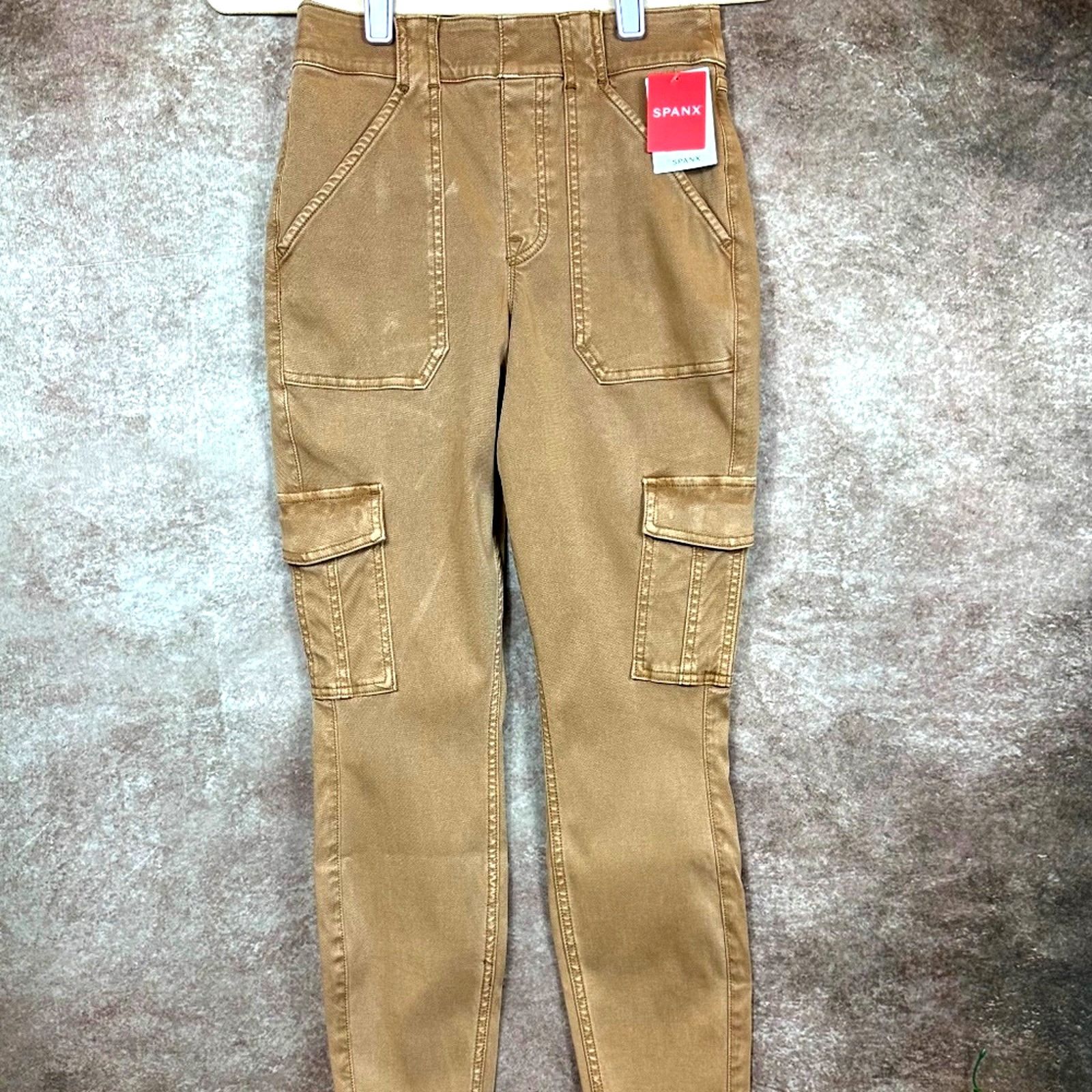 Spanx Spanx Stretch Twill Ankle Cargo Pants Honey Glow M (6/8) Size 29" - 4 Thumbnail