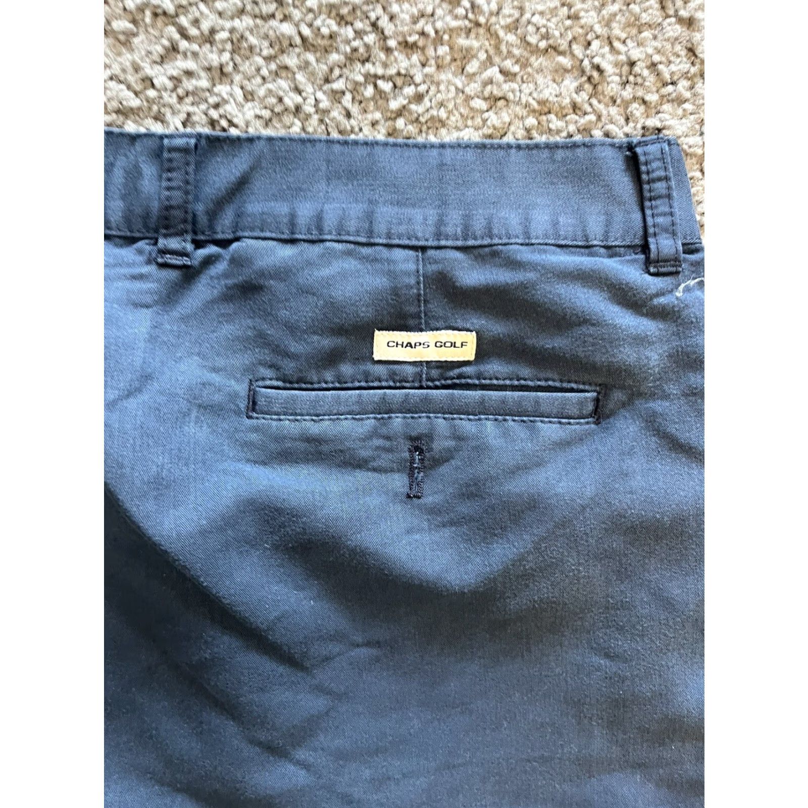 Chaps VINTAGE Chaps Ralph Lauren Golf Shorts Casual 90s 40 Navy Blue Chino Mens Regular Pleated Buttons Zipper Logo Size US 40 / EU 56 - 3 Thumbnail