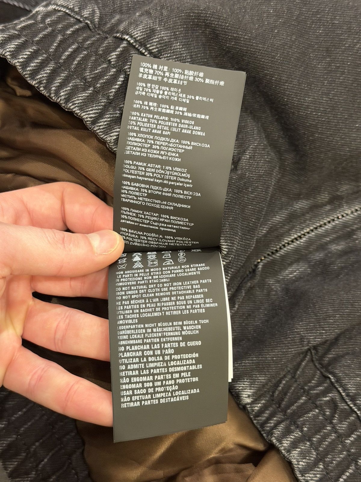 Miu Miu Miu Miu Padded Black Denim Work Jacket w/ Corduroy Collar Size US XL / EU 56 / 4 - 9 Thumbnail