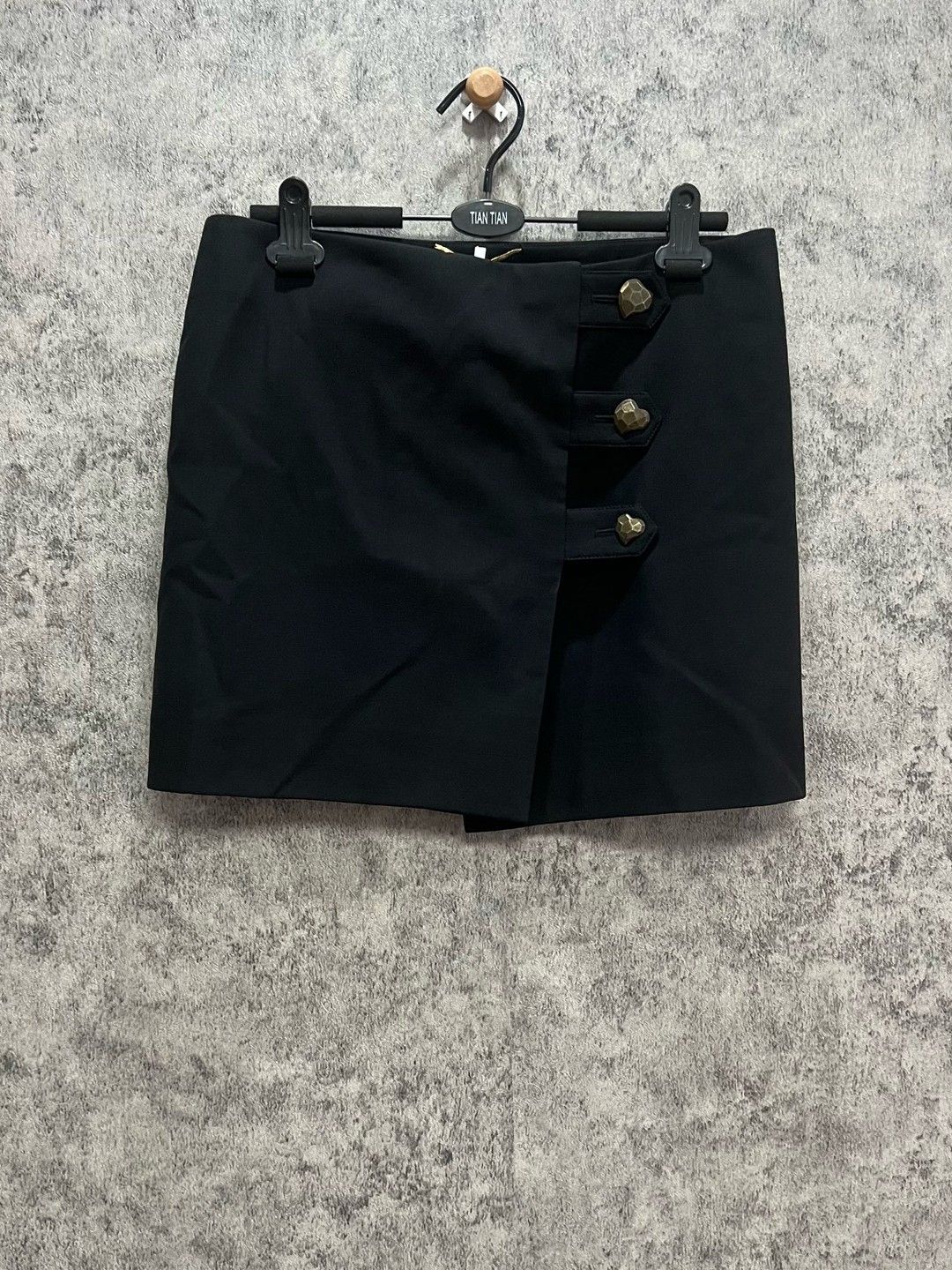 Saint Laurent Paris Saint Laurent Wool Mini Skirt Black F36 Size 26" / US 2 / IT 38 - 1 Thumbnail