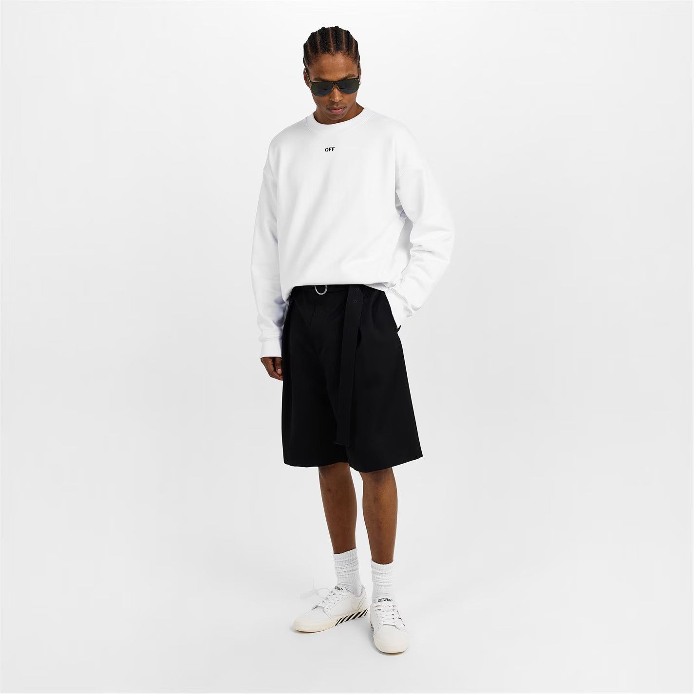 Off-White o1g2r1mq0226 Skate Crew Sweatshirt In White Size US XL / EU 56 / 4 - 5 Thumbnail