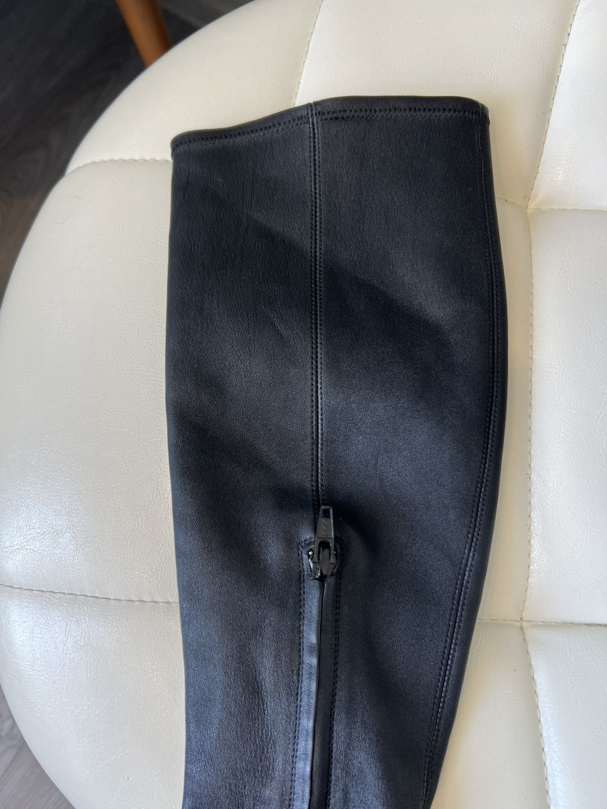 Helmut Lang Helmut Lang Black Leather Knee-High Boots Block Heel Size 39 Size US 9 / IT 39 - 18 Thumbnail